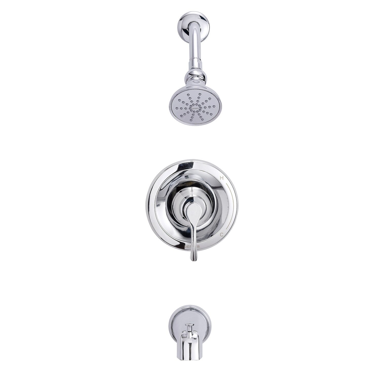 Danze by Gerber Antioch 1H Tub and Shower Trim Kit w/ Diverter on Spout and Treysta Cartridge 1.75gpm