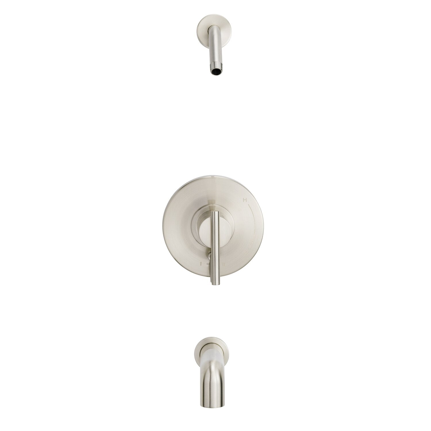 Danze by Gerber Parma 1H Tub and Shower Trim Kit and Treysta Cartridge w/ Diverter on Valve Less Showerhead