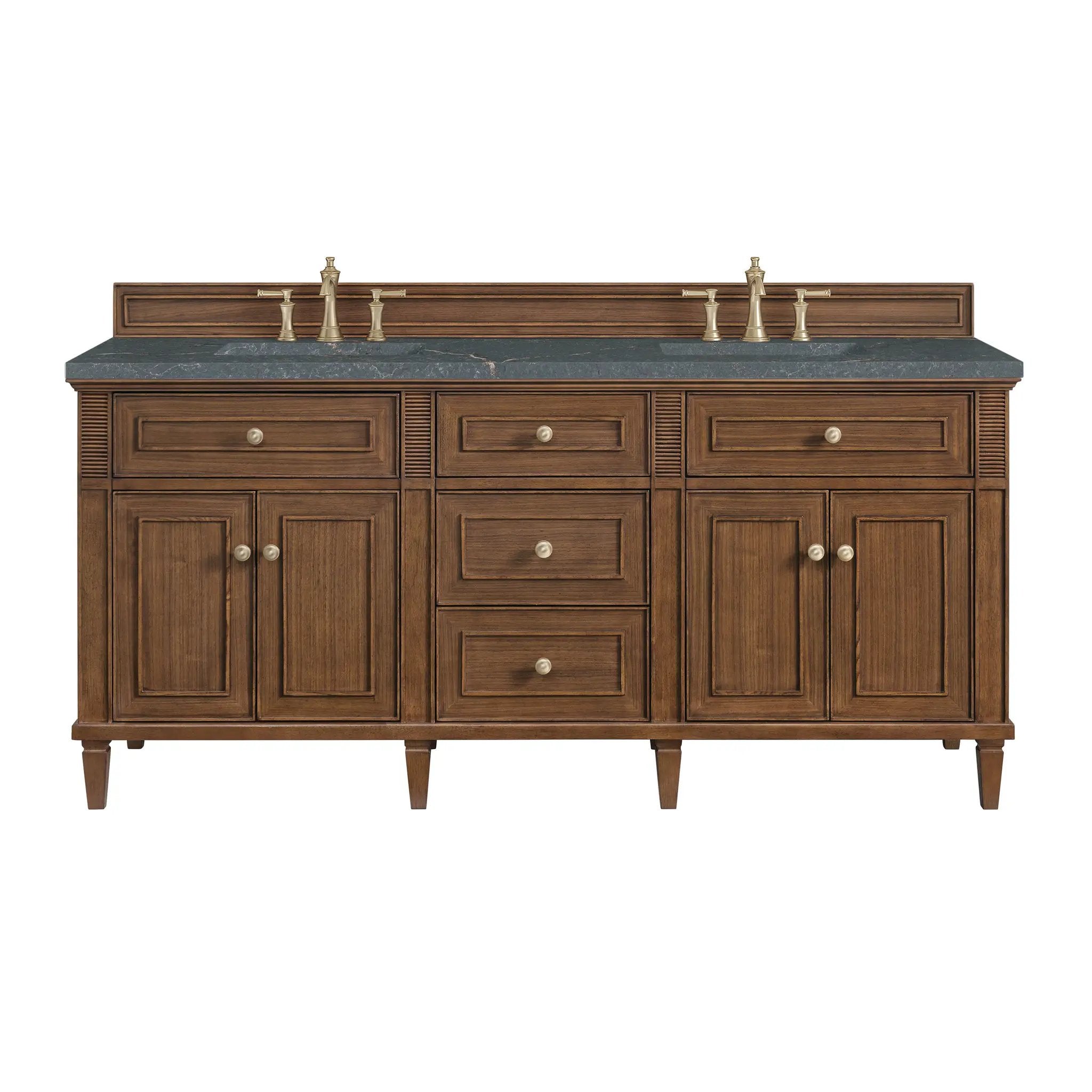 James Martin Lorelai 72" Double Vanity Set - Mid-Century Walnut by James Martin Vanities