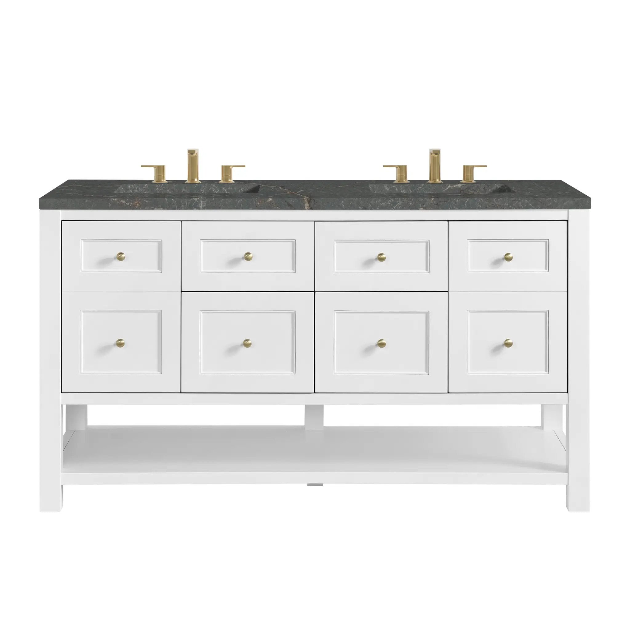 James Martin Breckenridge 60" Double Vanity Set - Bright White by James Martin Vanities