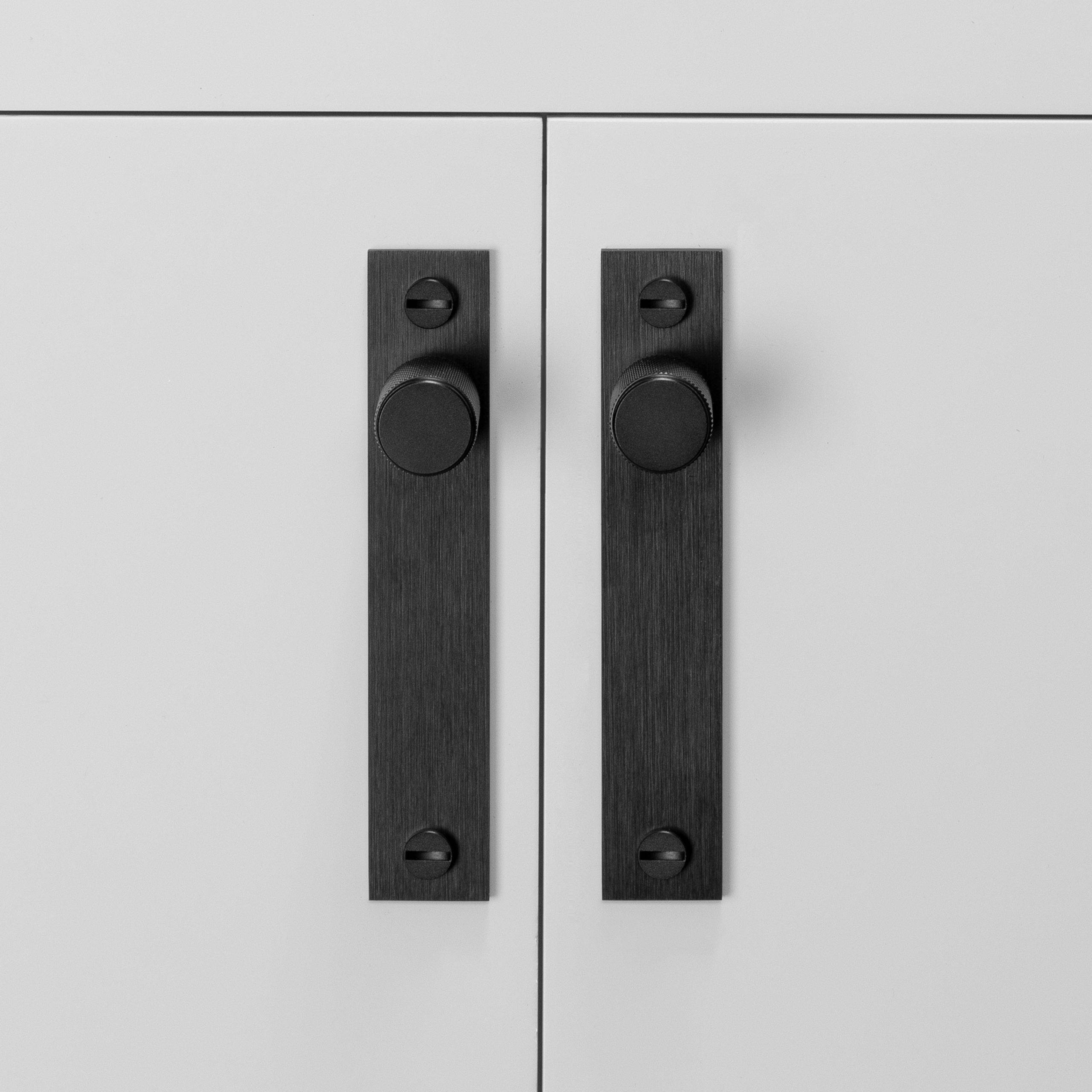 black cabinet handle