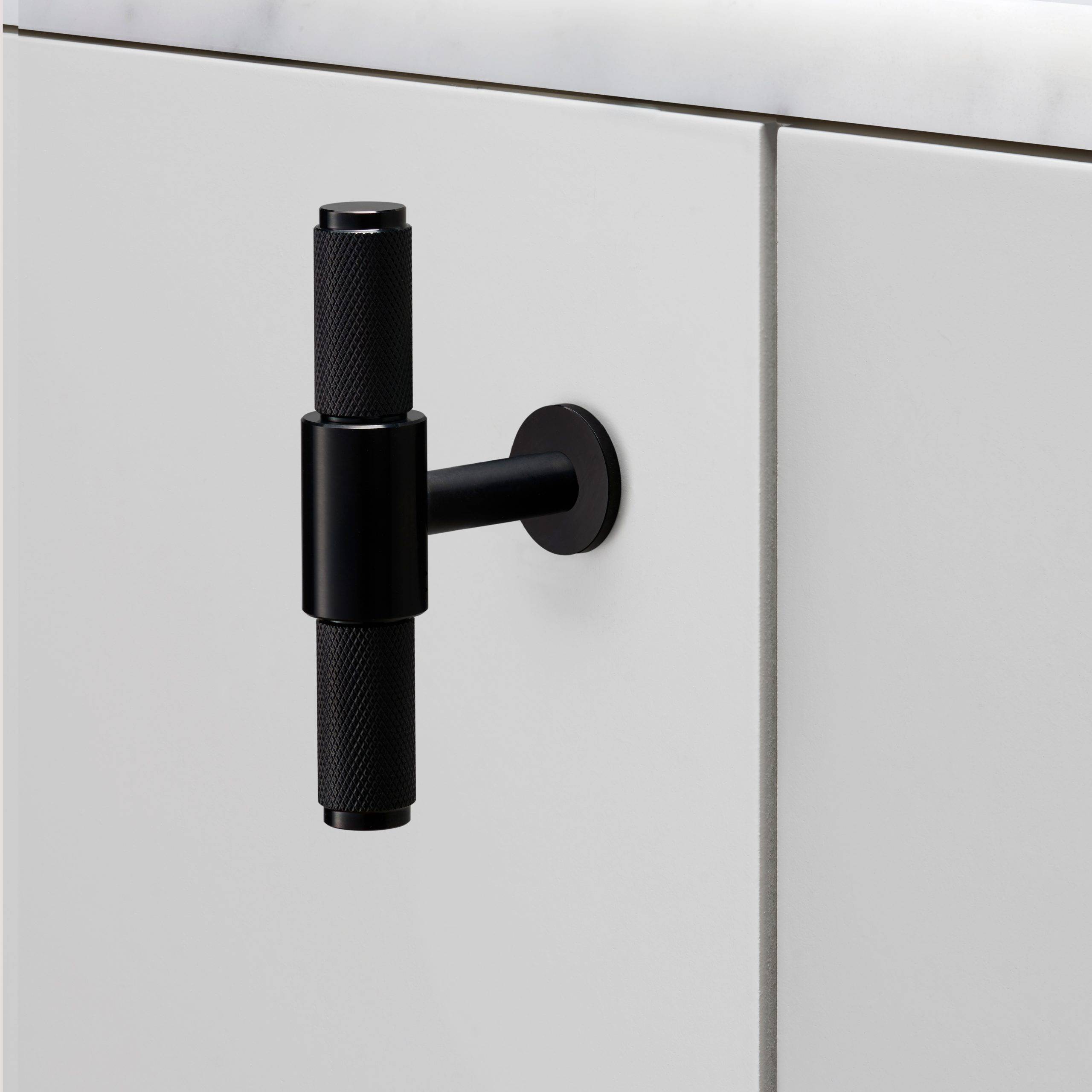 black cabinet handle