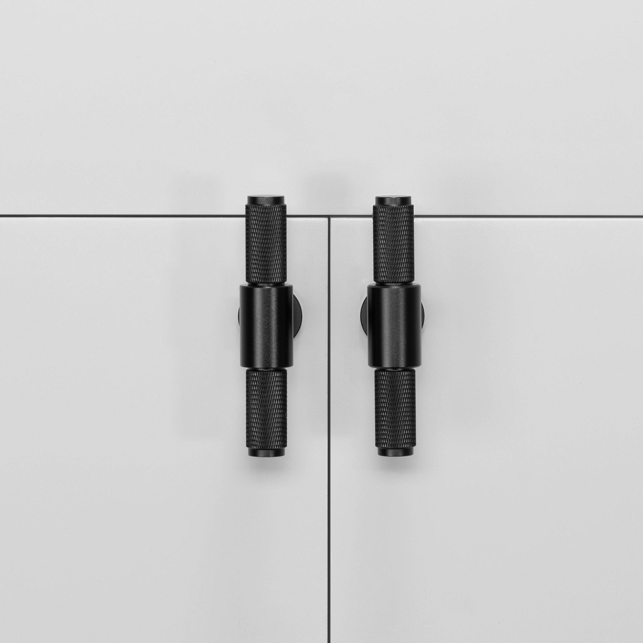 black cabinet handle