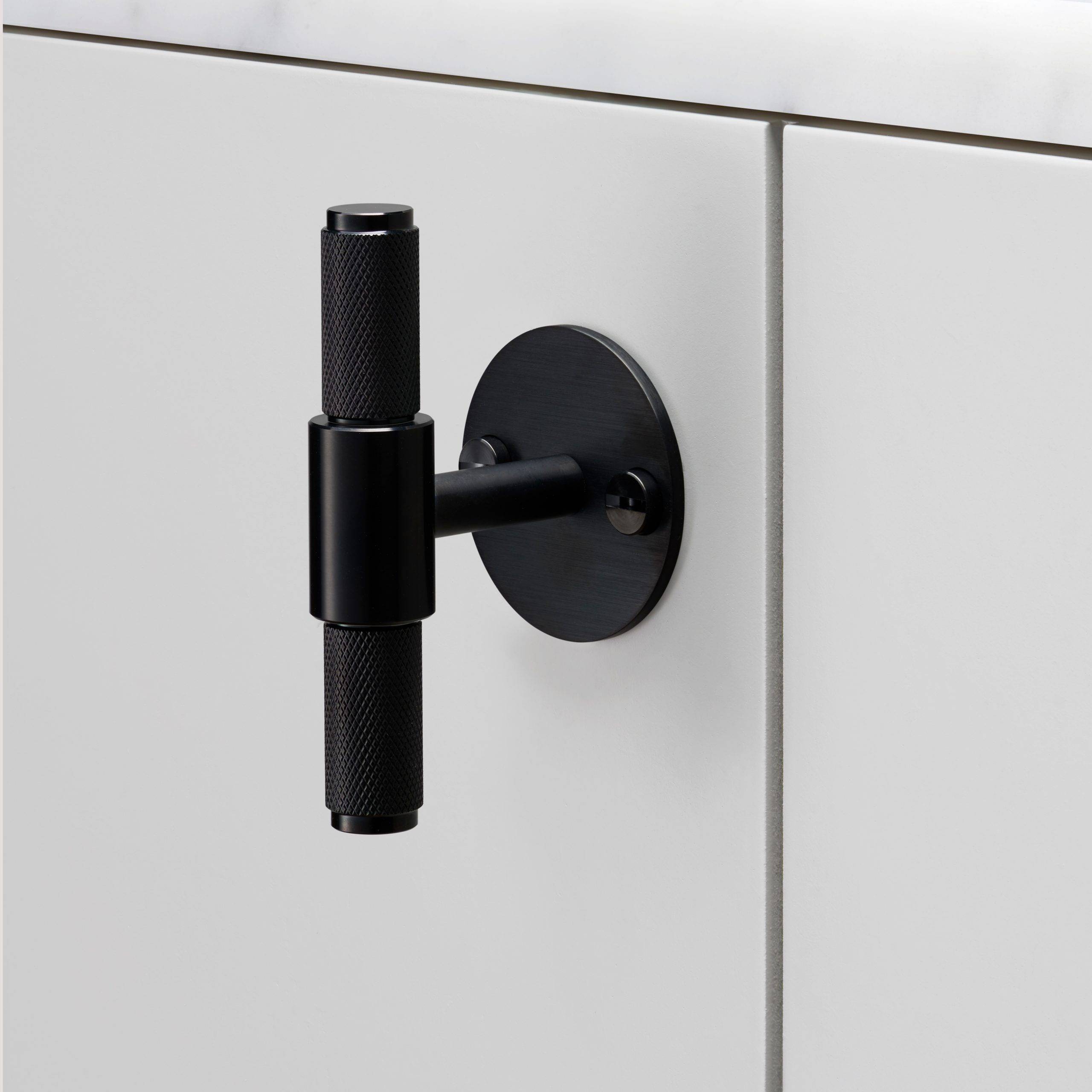 black cabinet handle