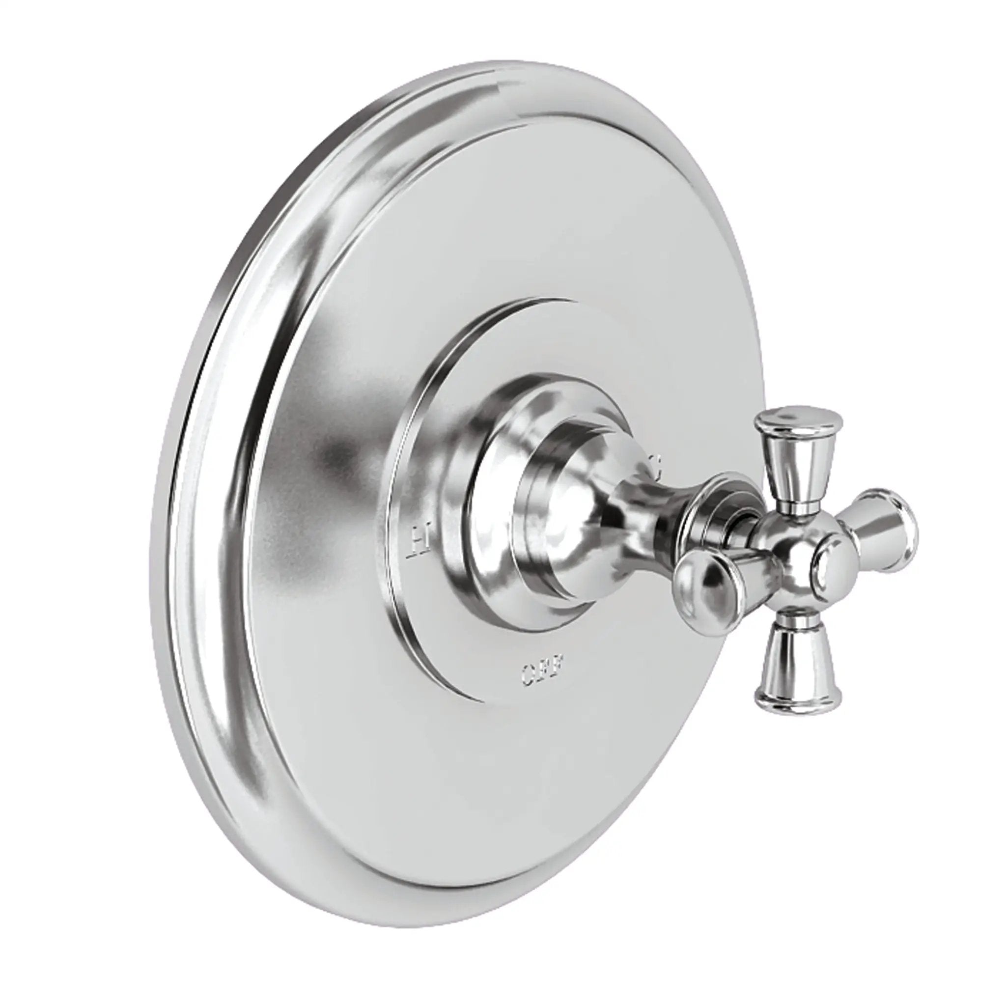 polished chrome shower trim plate
