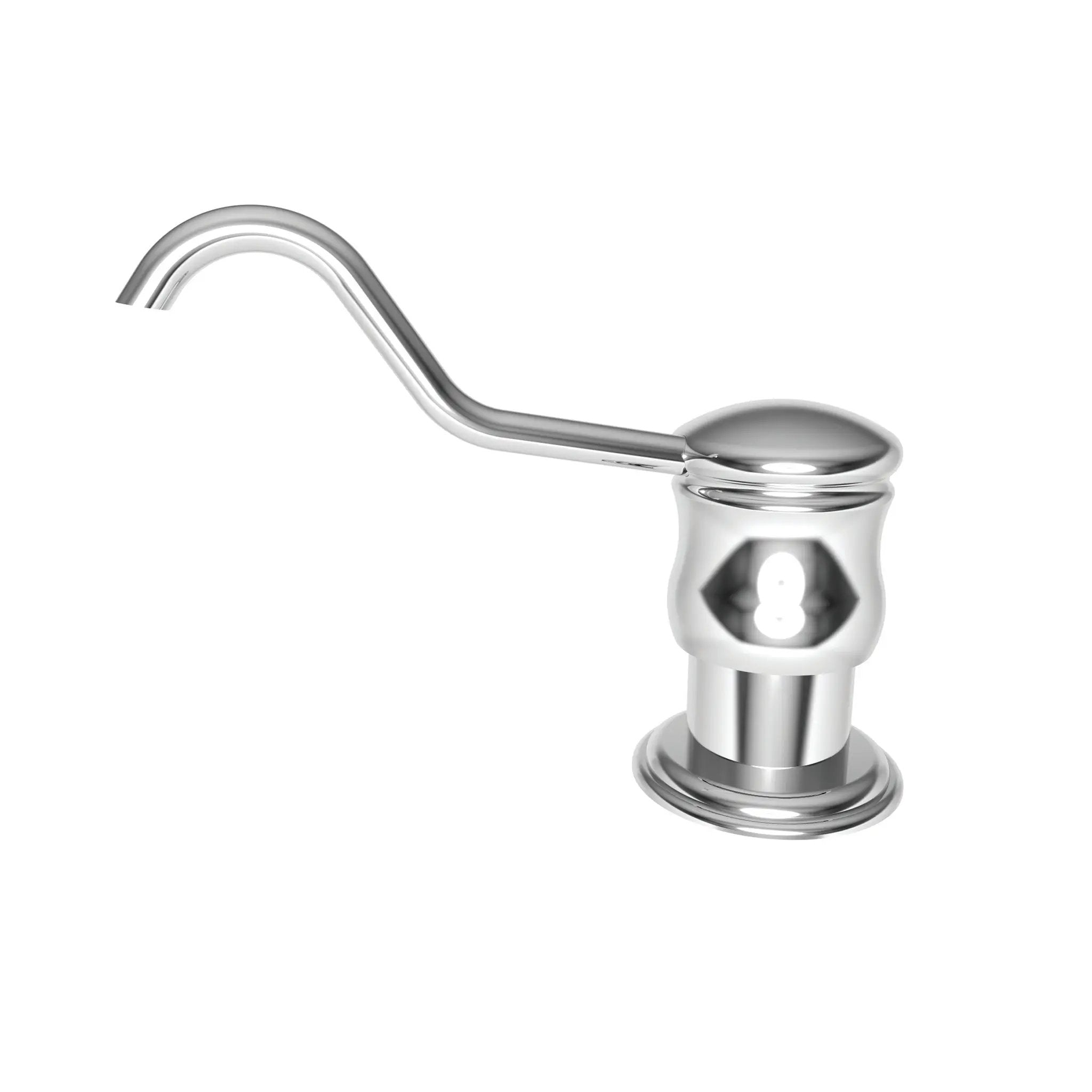 polished chrome soap dispenser