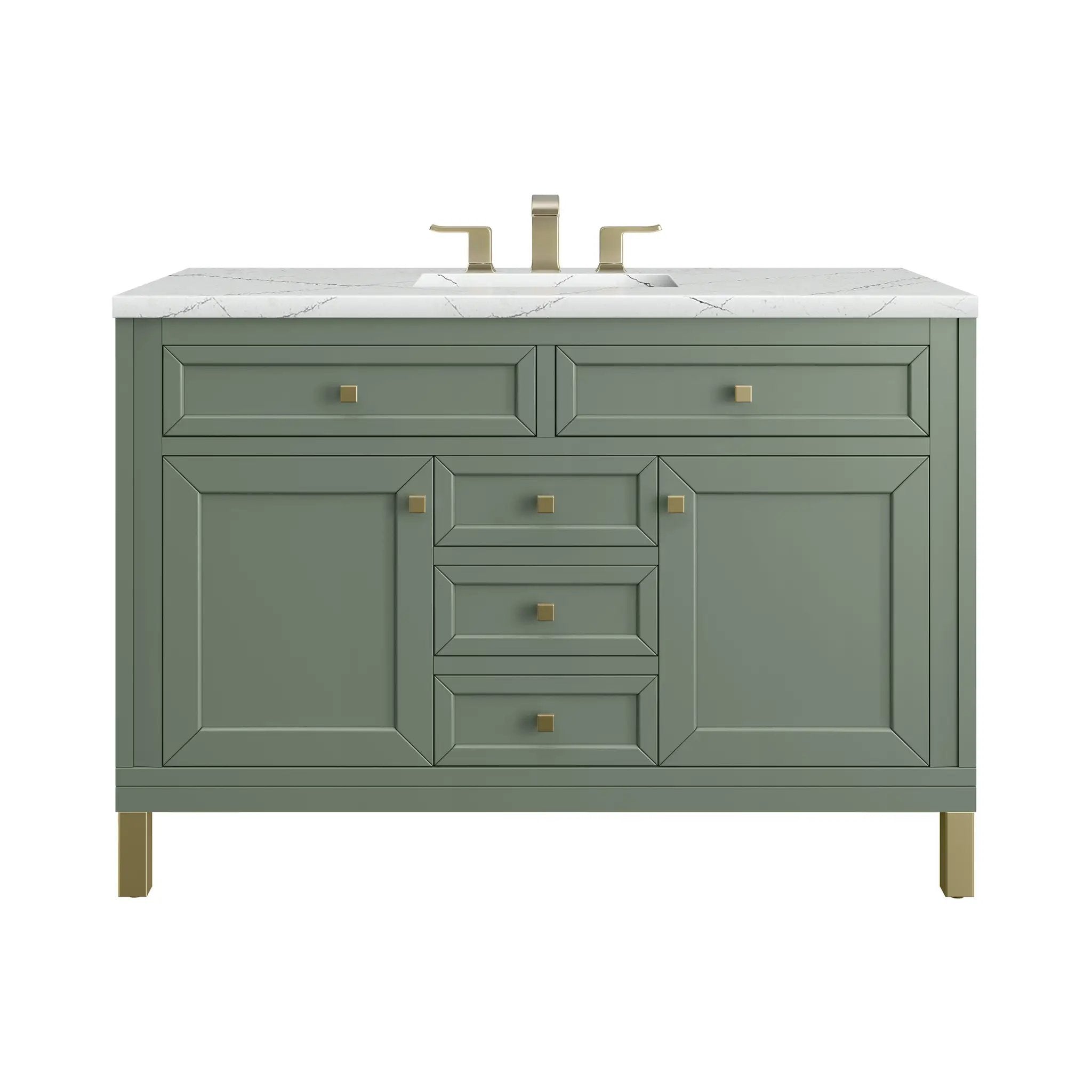 James Martin Chicago 48" Single Vanity Set - Smokey Celadon by James Martin Vanities