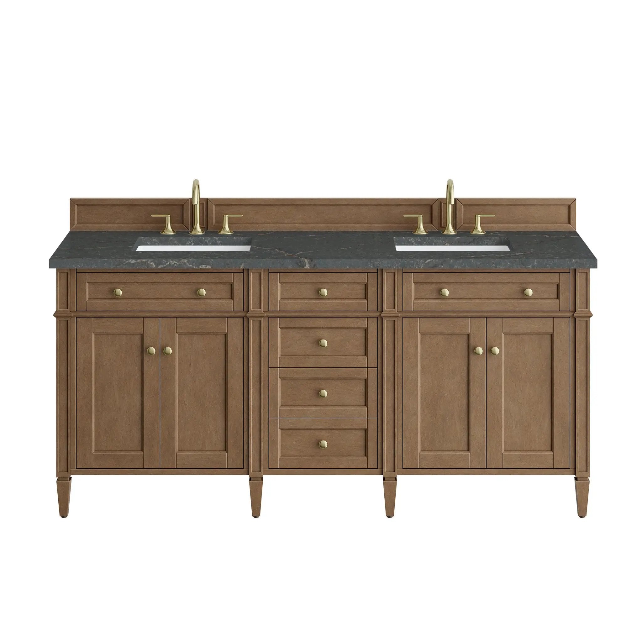 James Martin Brittany 72" Double Vanity Set - Pecan by James Martin Vanities