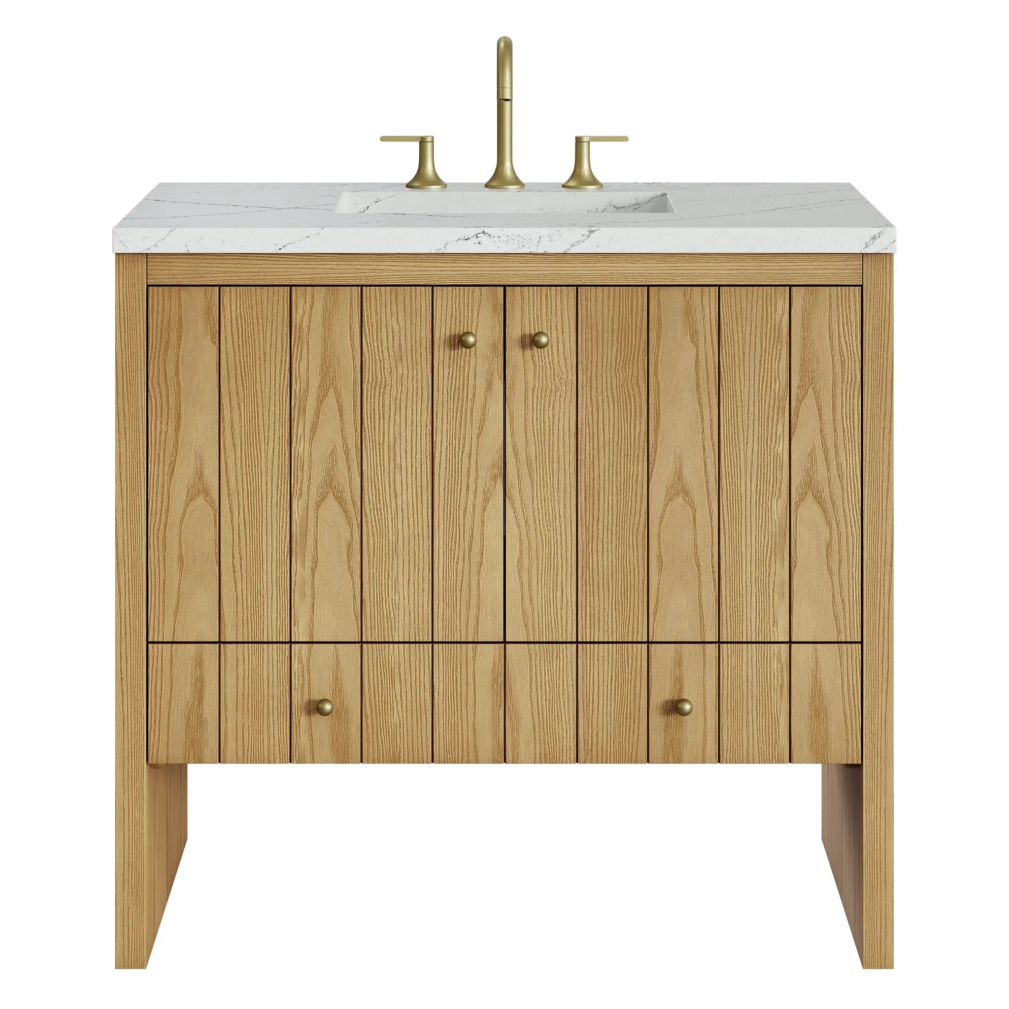 James Martin Hudson 36" Single Vanity Set - Light Natural Oak by James Martin Vanities
