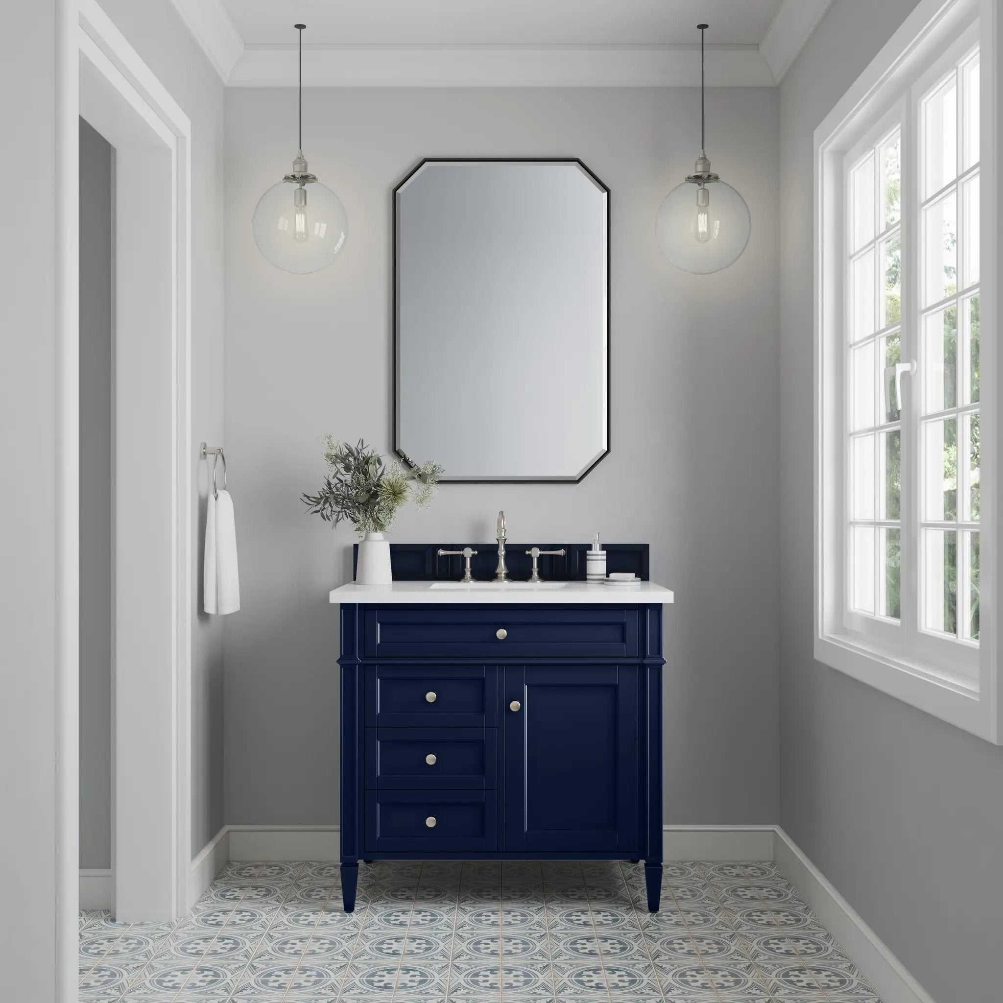 James Martin Brittany 36" Single Vanity Set - Victory Blue by James Martin Vanities