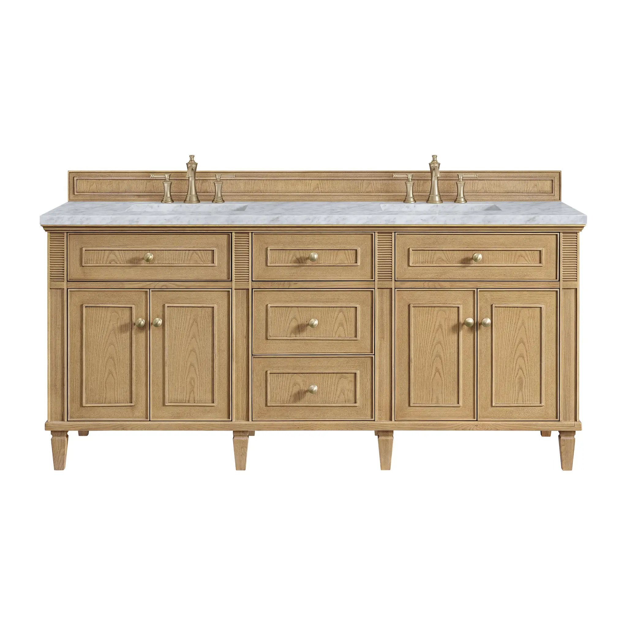 James Martin Lorelai 72" Double Vanity Set - Light Natural Oak by James Martin Vanities