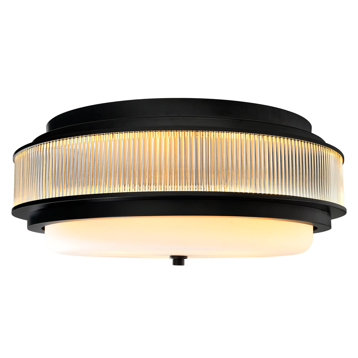 black flush mount light