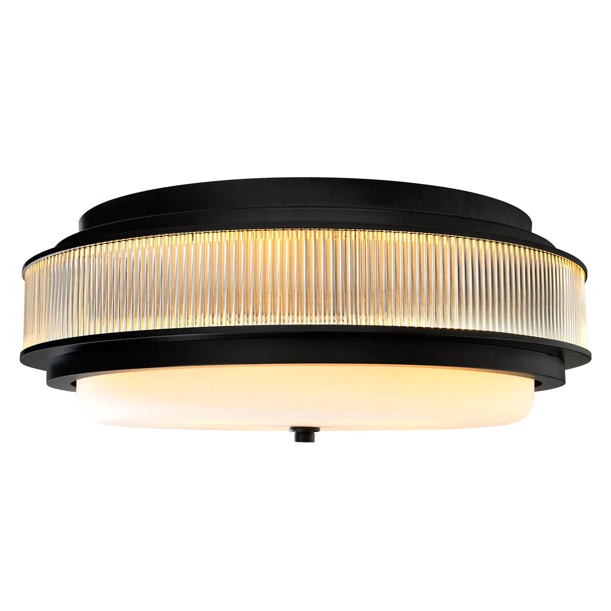 black flush mount light