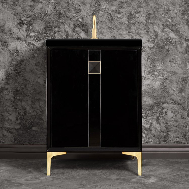 satin brass vanity