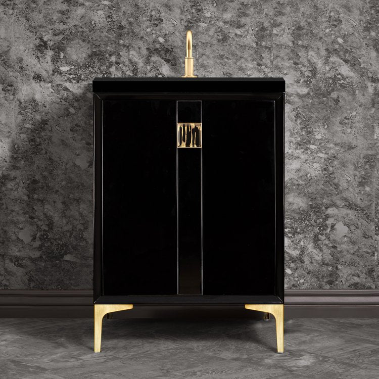 satin brass vanity