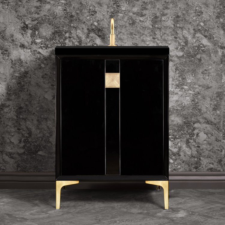 satin brass vanity