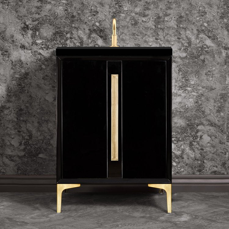 satin brass vanity