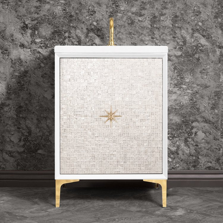 Linkasink Mother of Pearl with Star Hardware Vanity