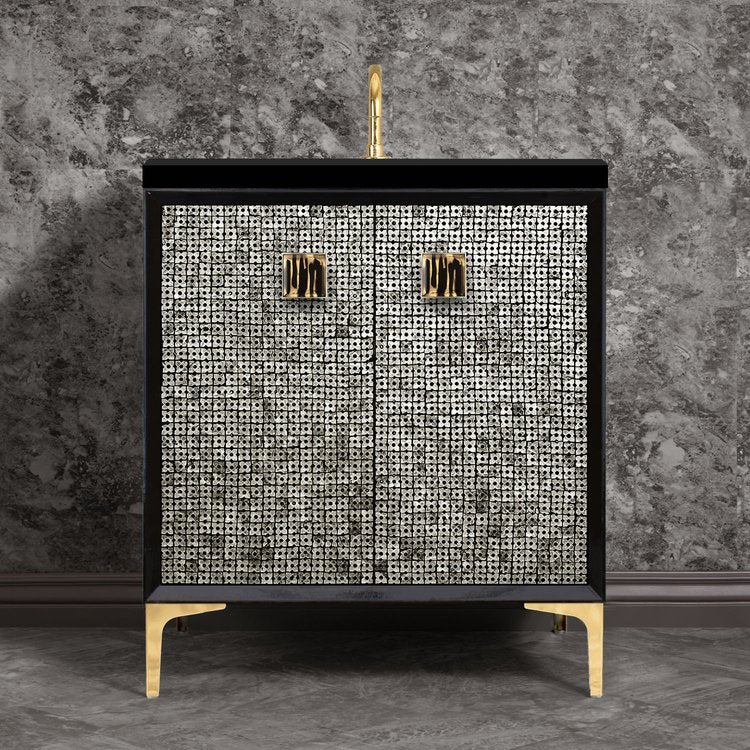 polished brass vanity