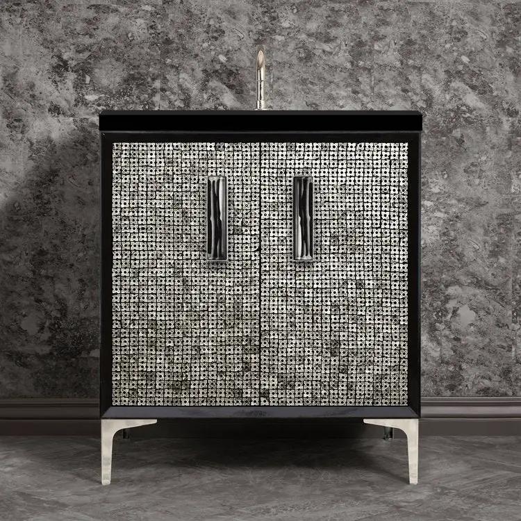 polished nickel vanity