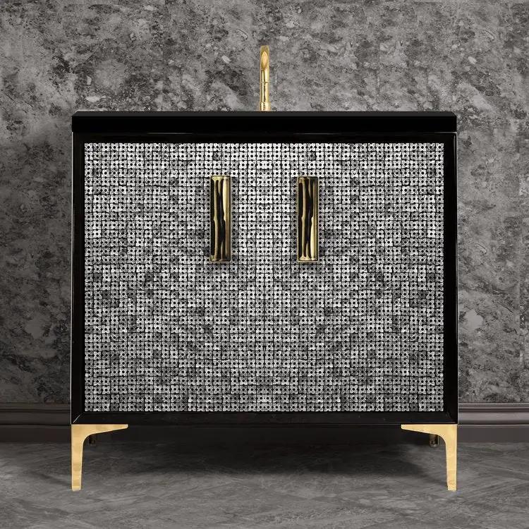 polished brass vanity