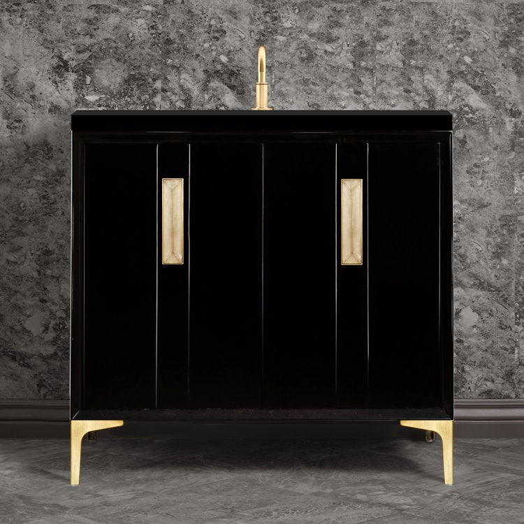 satin brass vanity