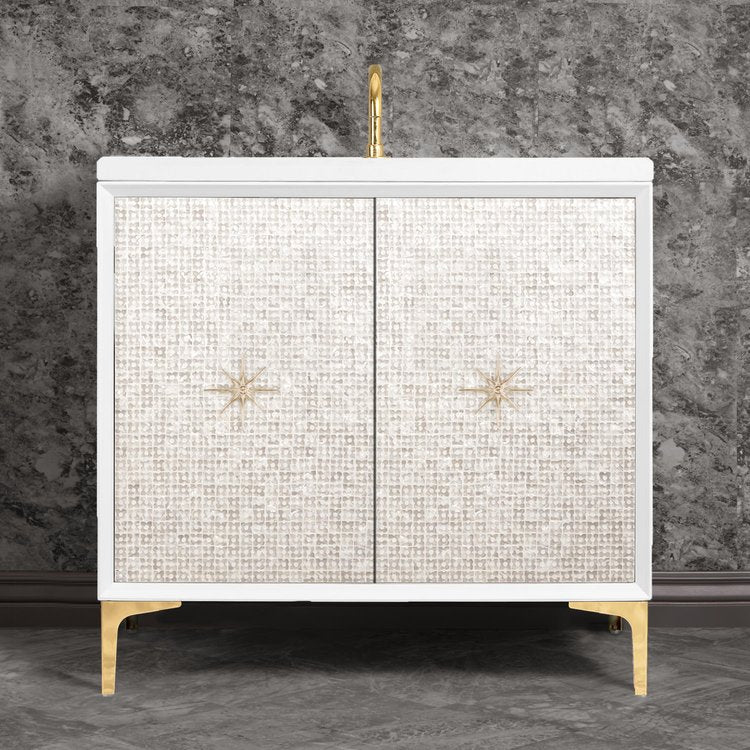 Linkasink Mother of Pearl with Star Hardware Vanity