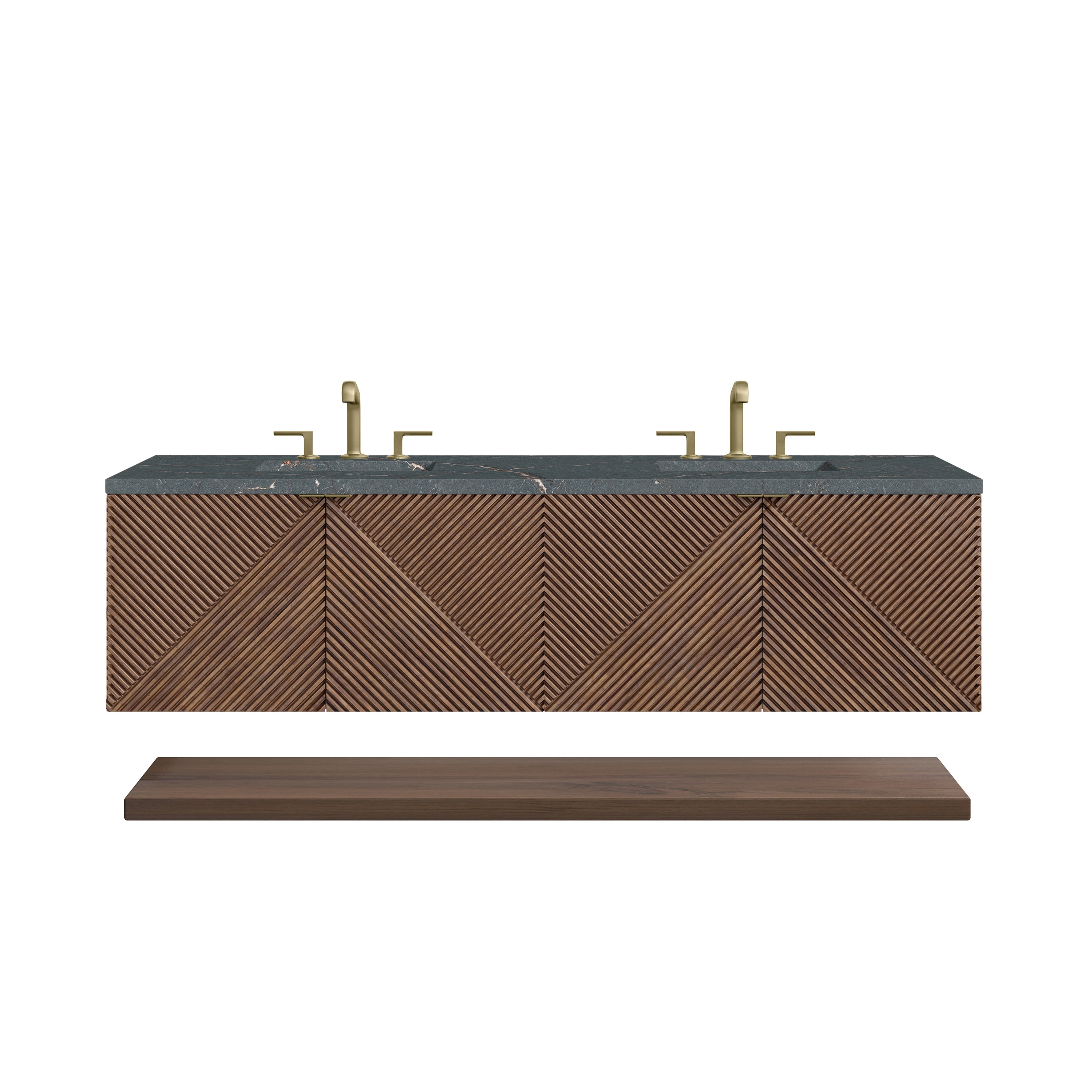 James Martin Vanities Marcello 72" Double Vanity - Chestnut