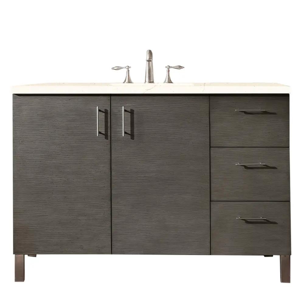 James Martin Metropolitan 48" Single Vanity Set - Silver Oak by James Martin Vanities