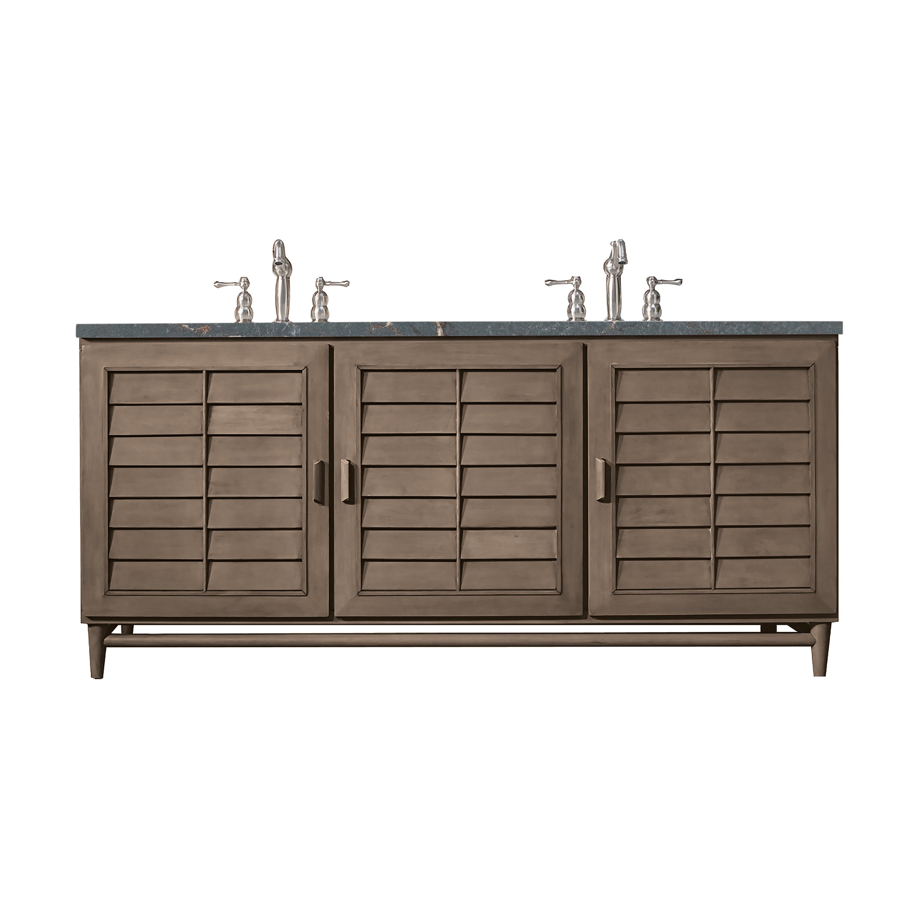 James Martin Vanities Portland 72" Double Vanity Whitewashed Walnut