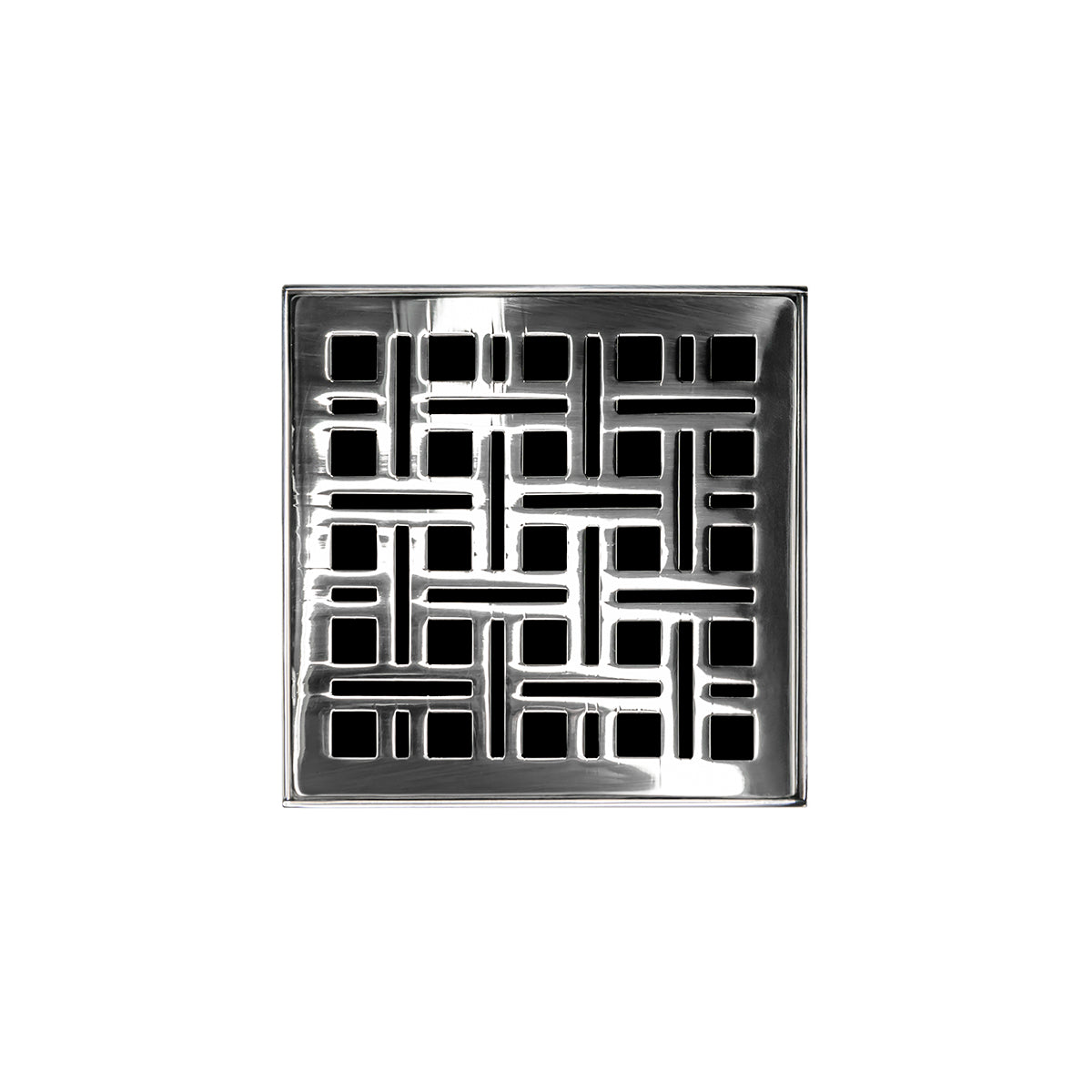 polished stainless center drain kit