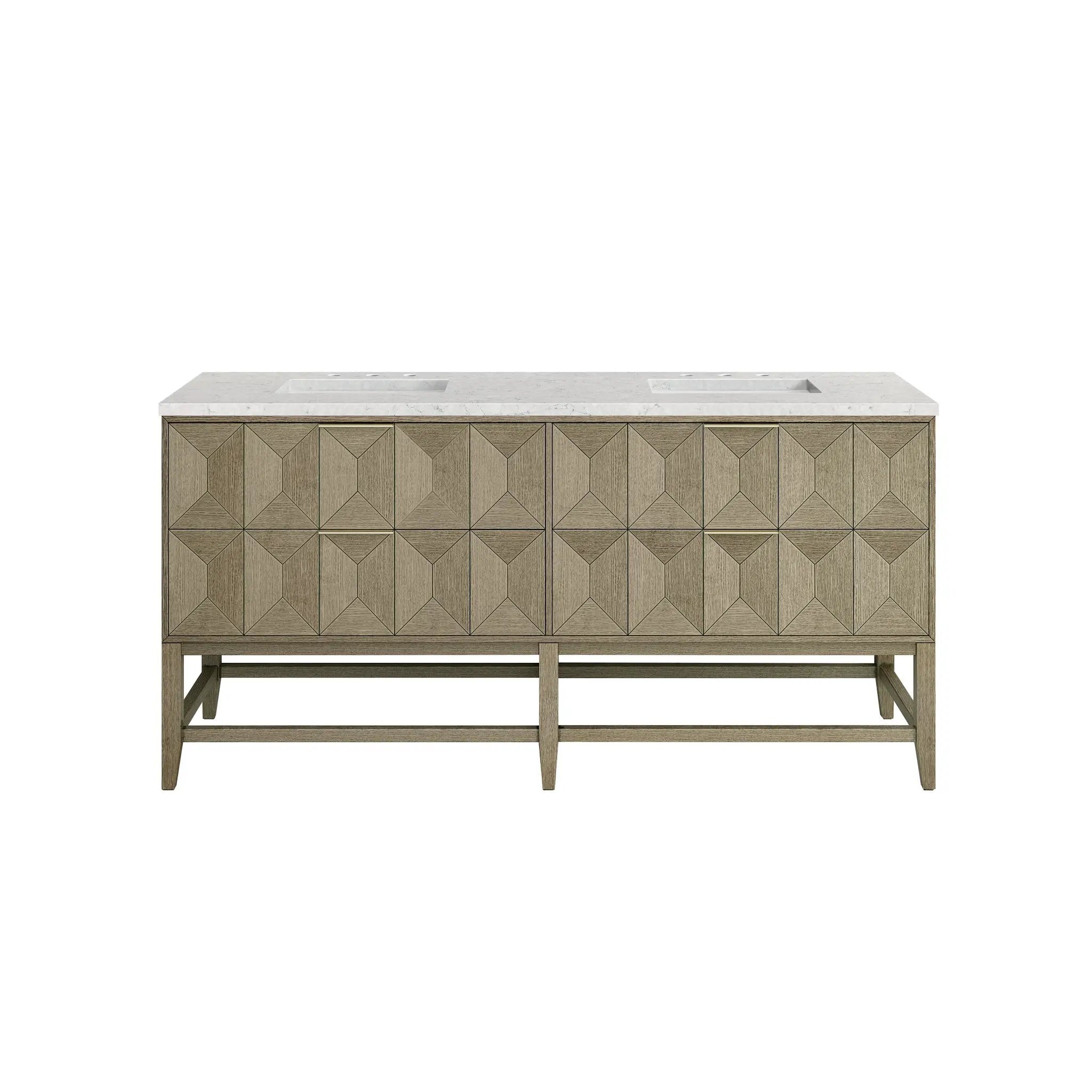James Martin Emmeline 72" Double Vanity Set - Pebble Oak by James Martin Vanities