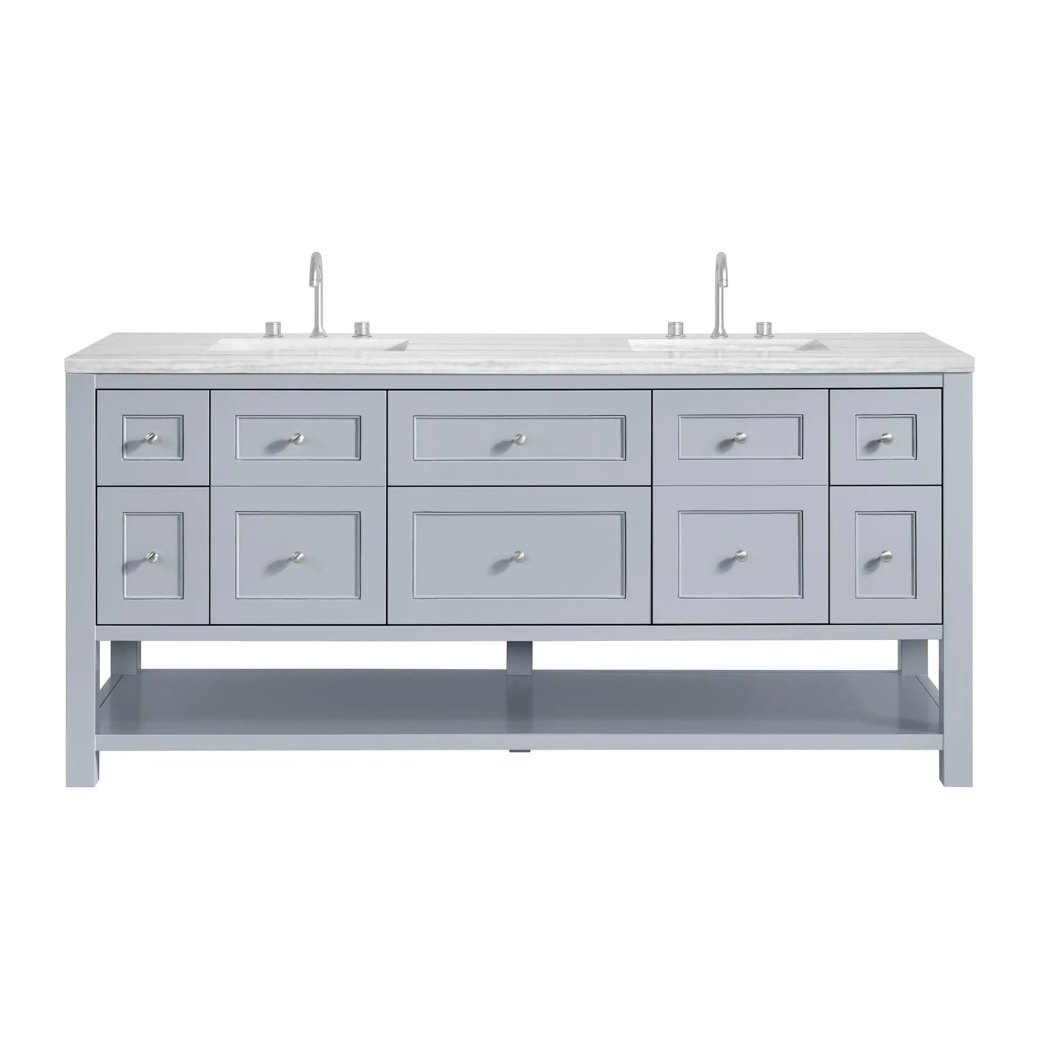 James Martin Breckenridge 72" Double Vanity Set - Serenity Blue by James Martin Vanities