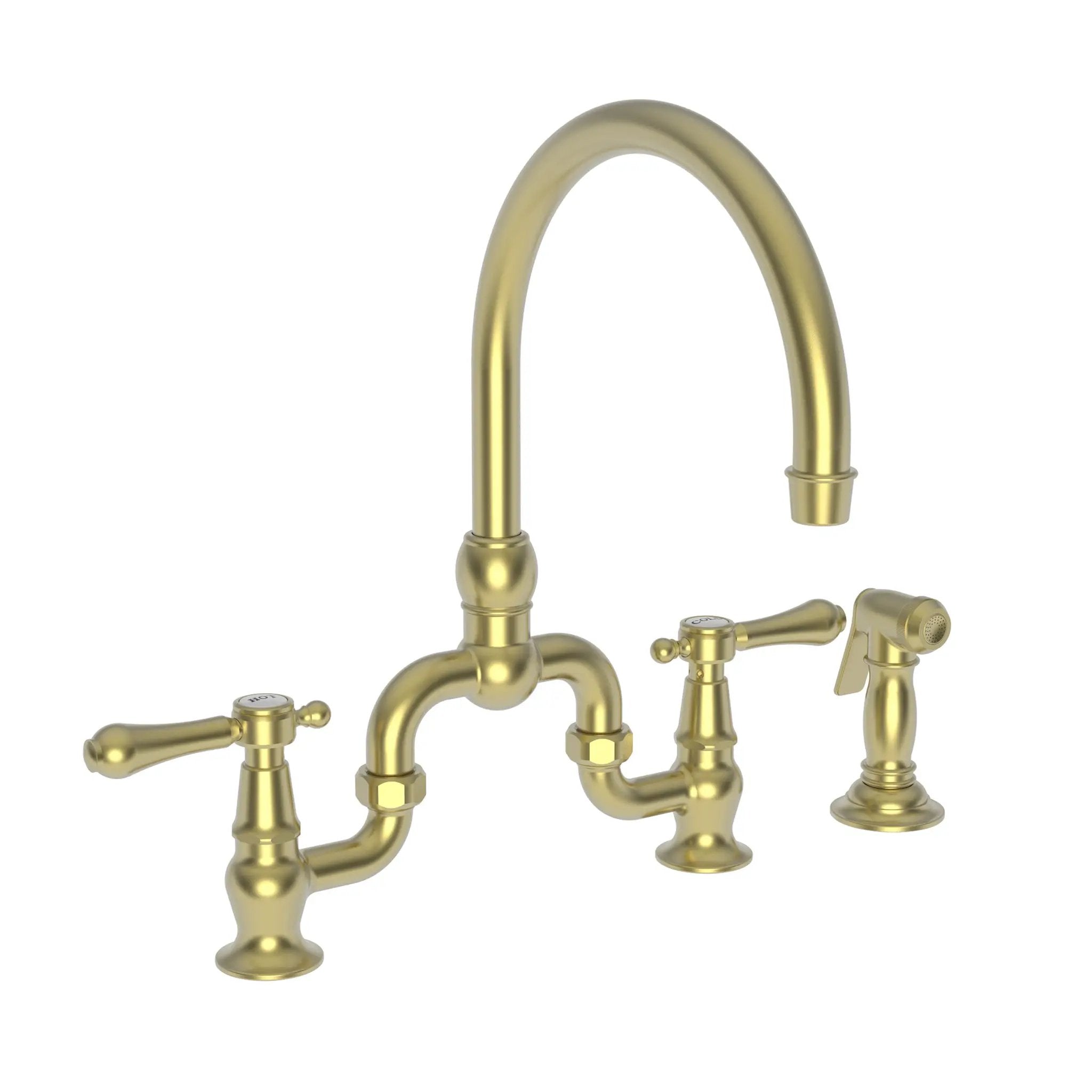 Newport Brass Chesterfield Kitchen Bridge Faucet with Side Spray by Newport Brass