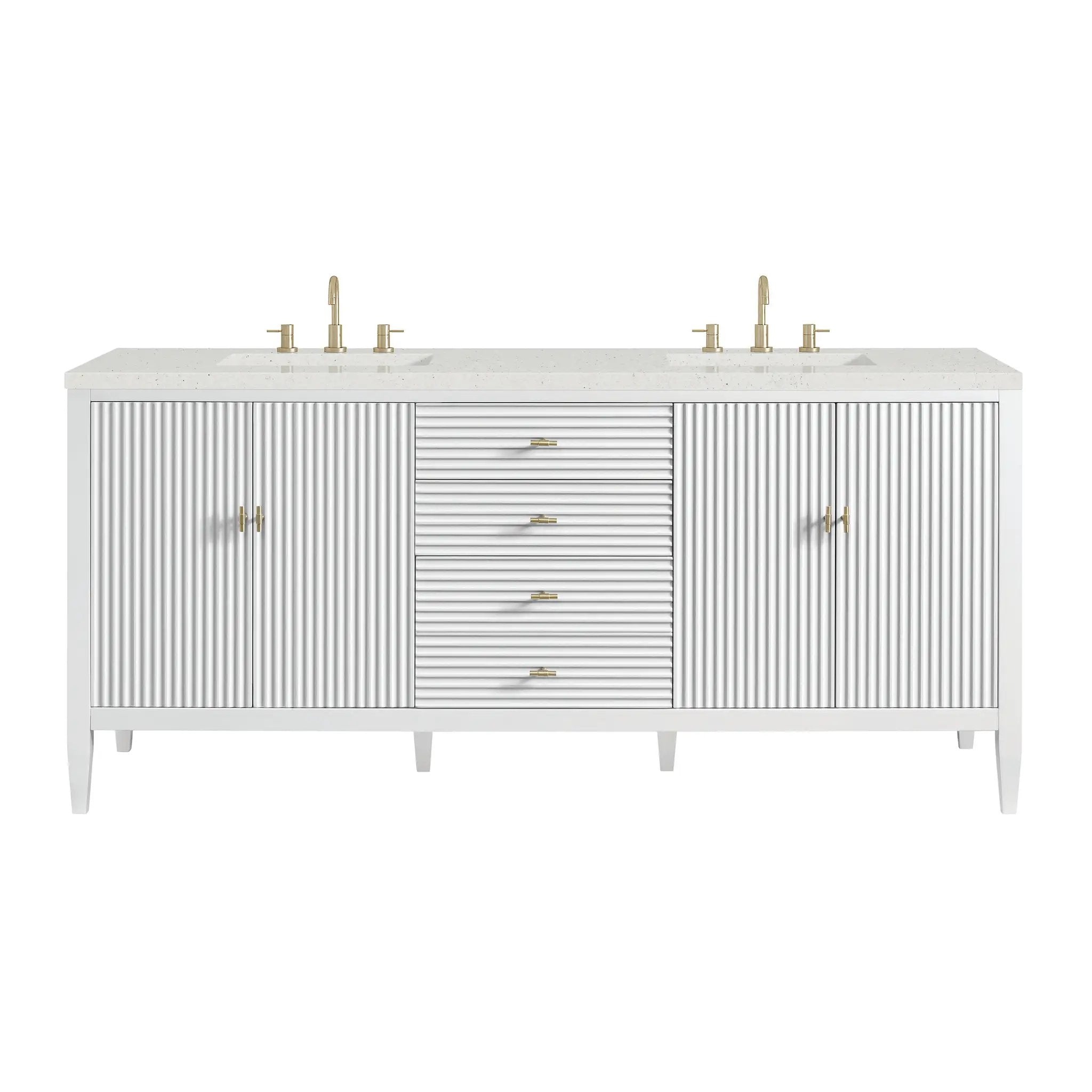 James Martin Myrrin 72" Vanity Set - Bright White by James Martin Vanities