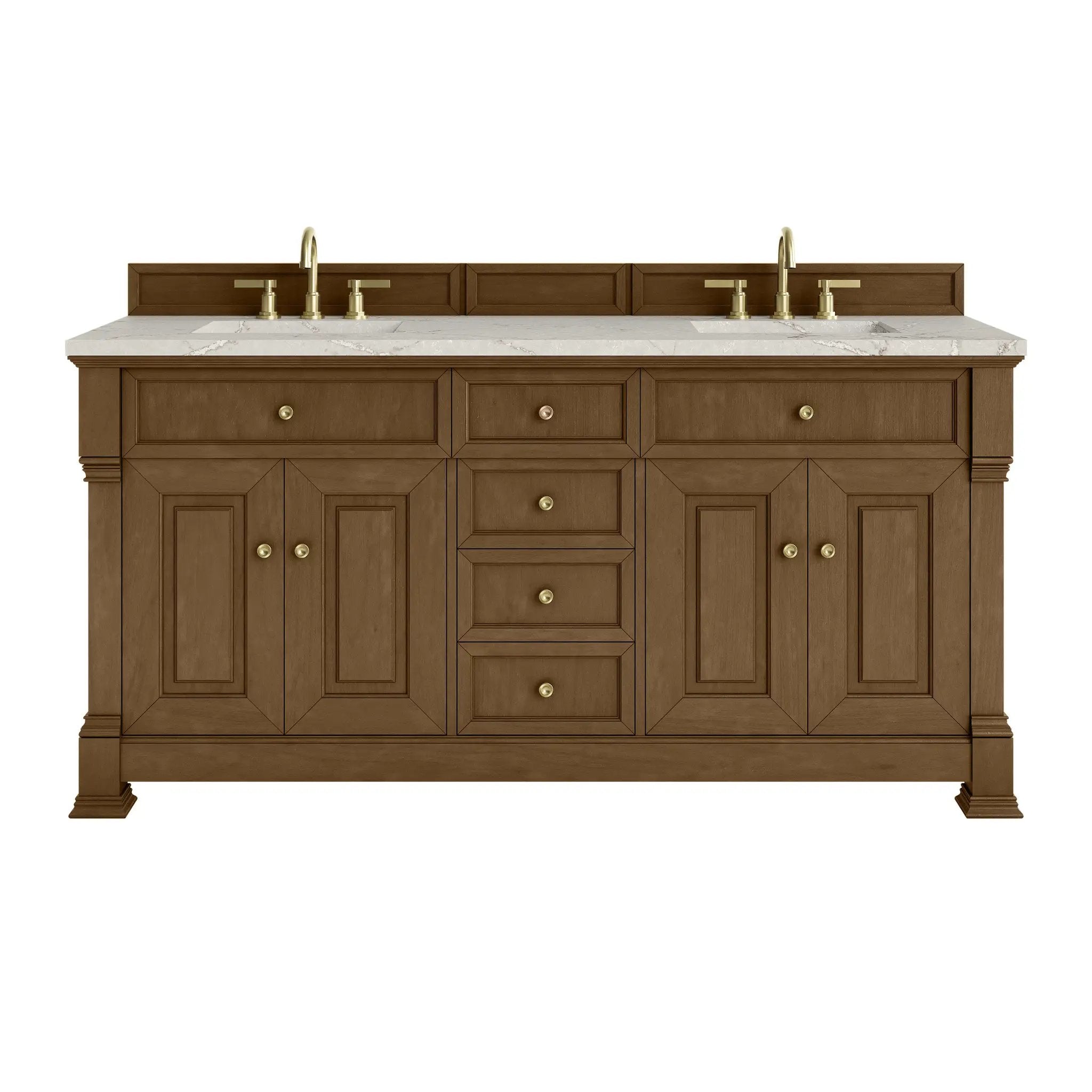 James Martin Brookfield 72" Double Vanity Set - Honey Oak by James Martin Vanities