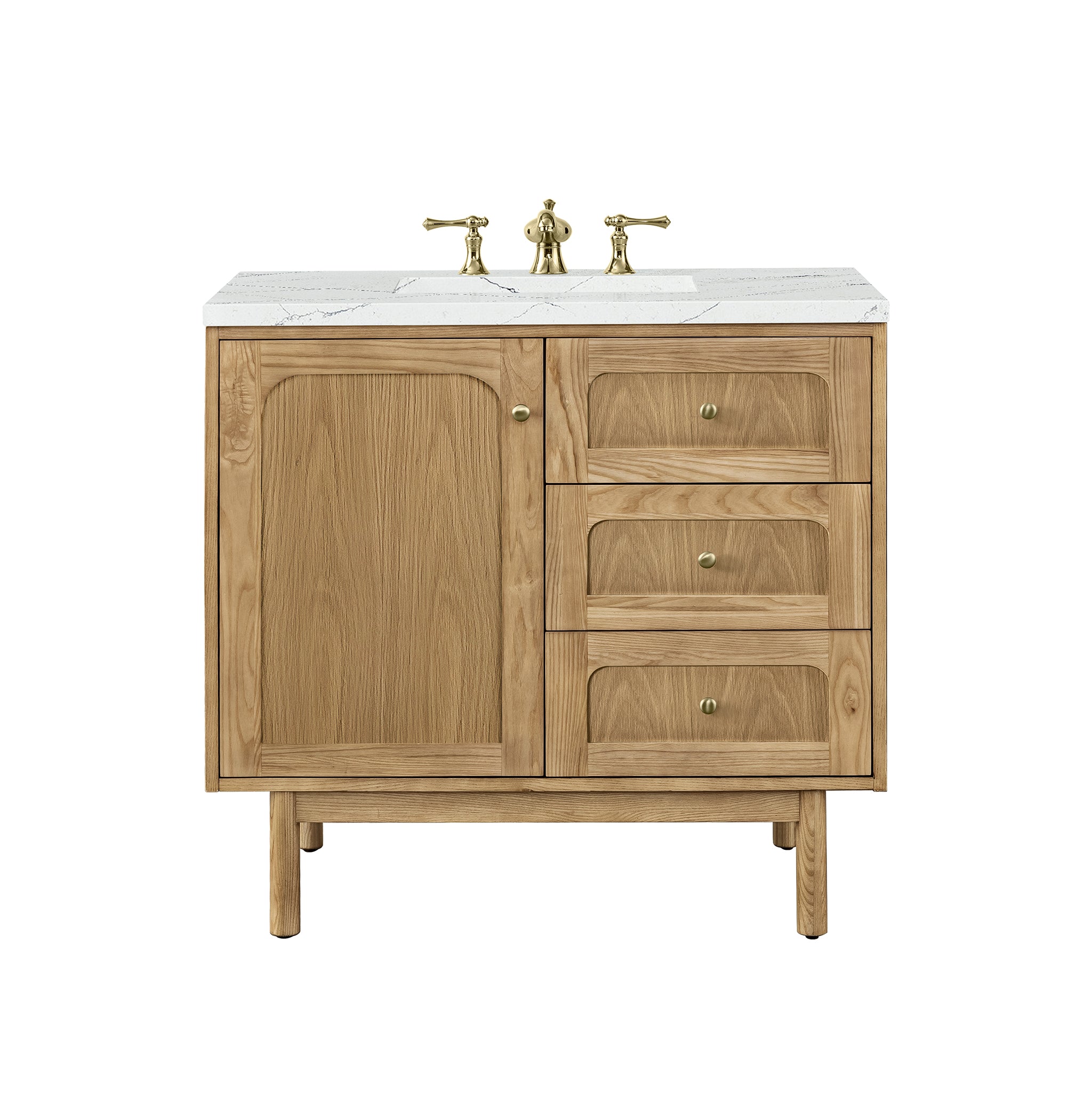 James Martin Vanities Laurent 36" Single Vanity - Light Natural Oak