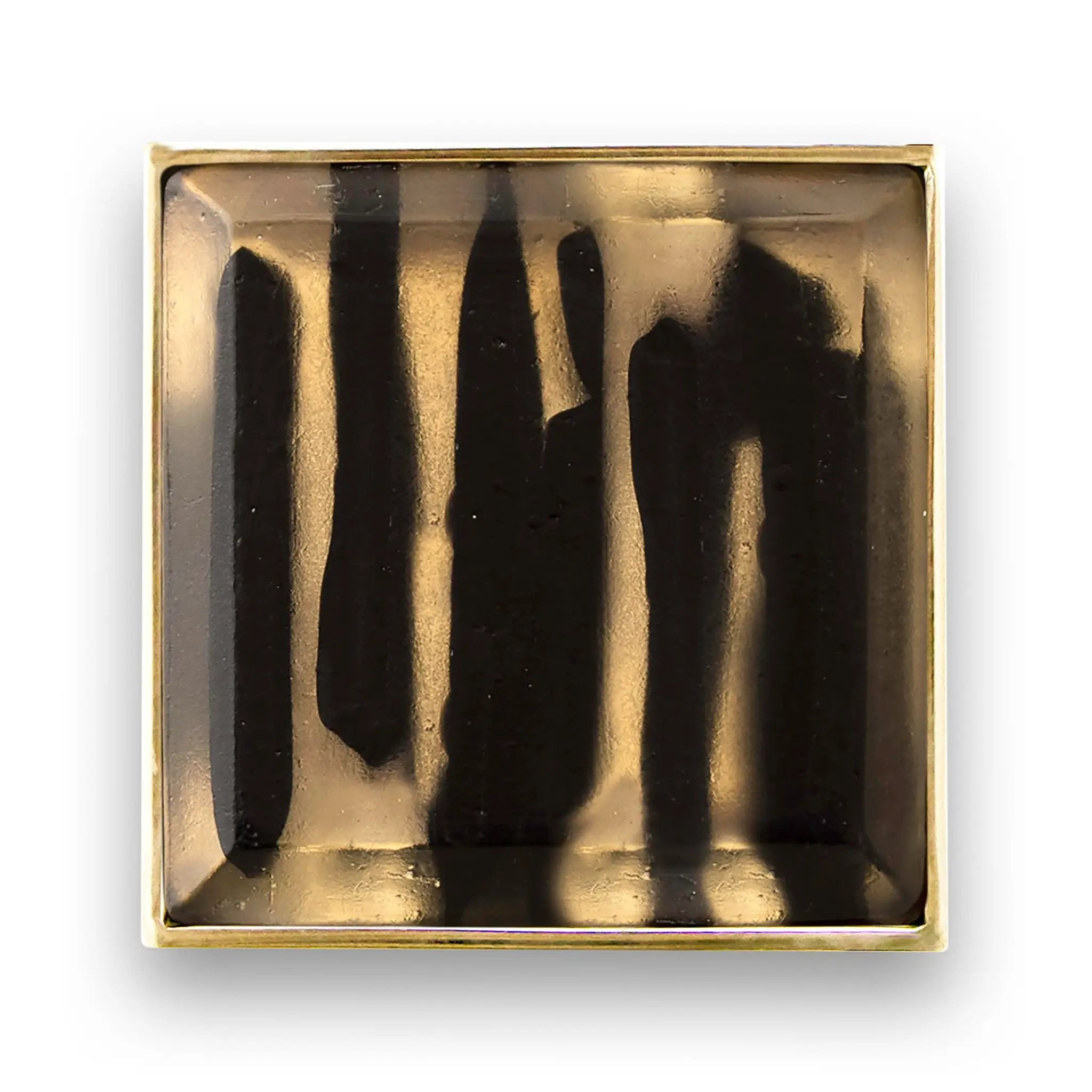 Linkasink 3" Artisan Glass Prism Hardware with Black Tiger Glass by Linkasink
