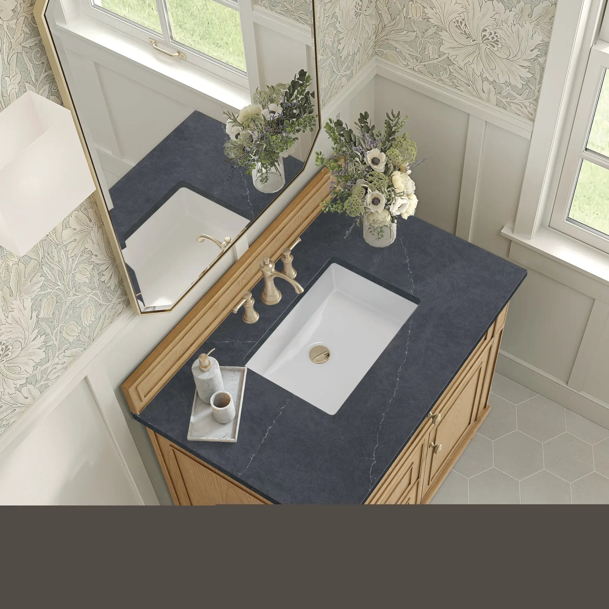 light natural oak vanity
