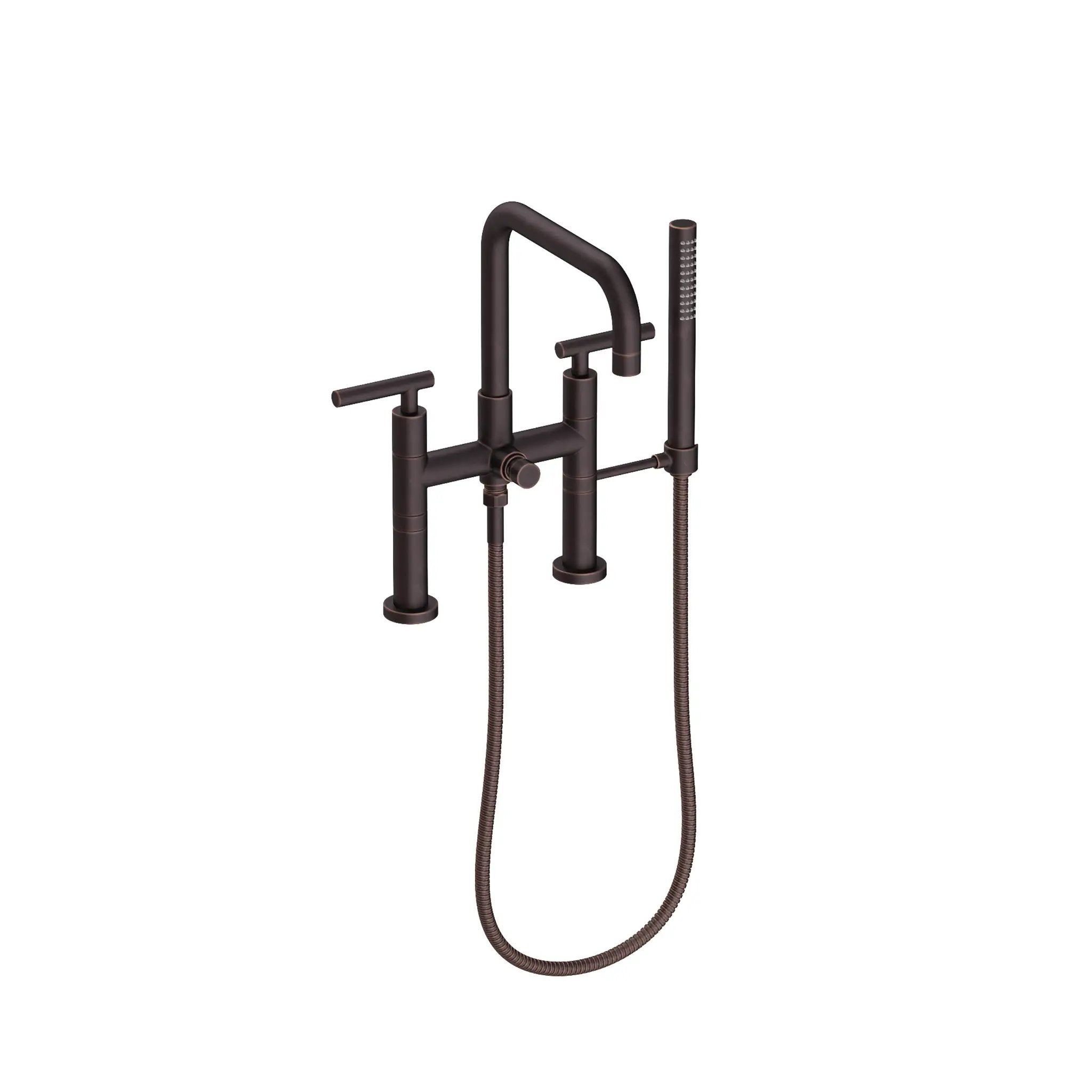 Newport Brass East Square Exposed Tub & Hand Shower Set - Deck Mount by Newport Brass