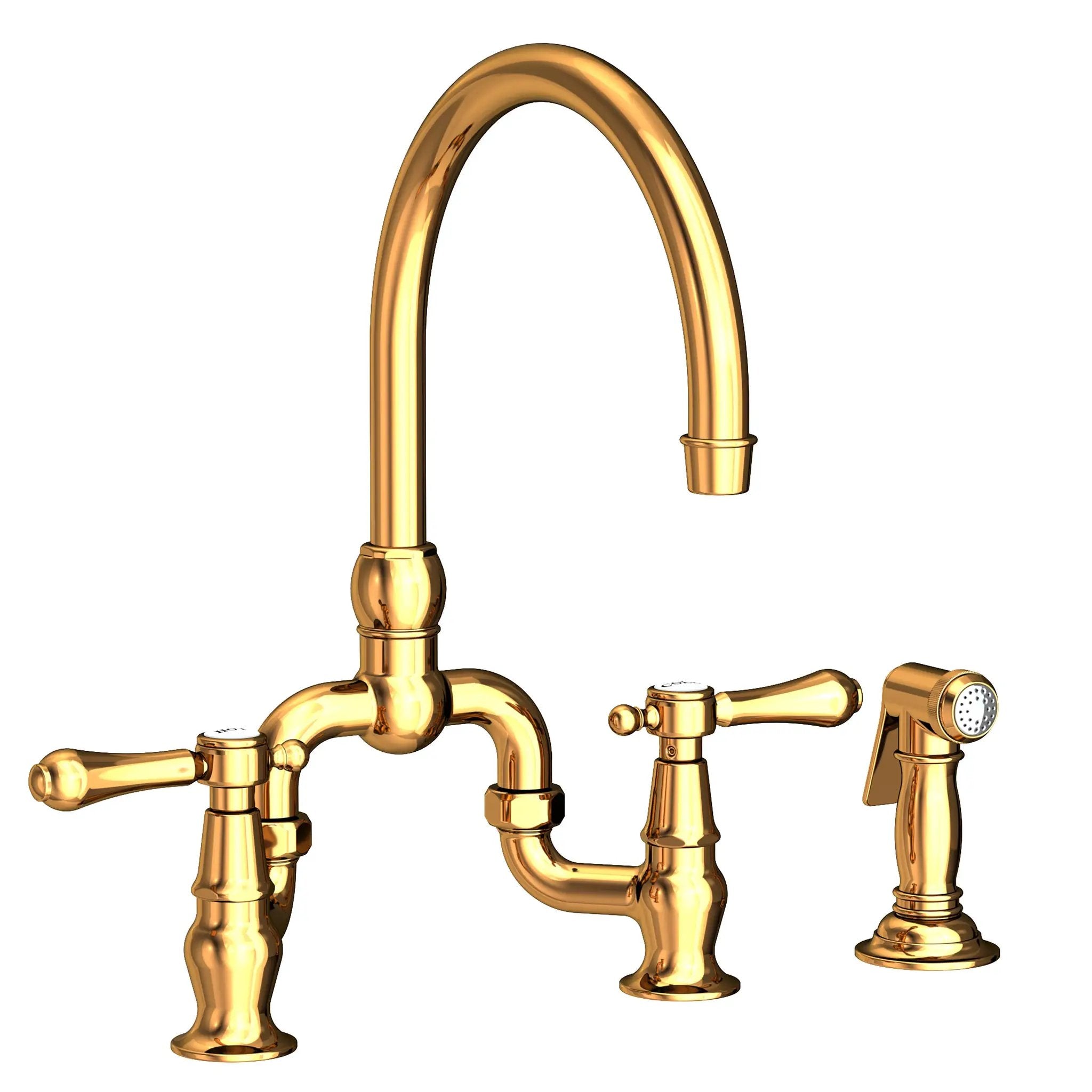Newport Brass Chesterfield Kitchen Bridge Faucet with Side Spray by Newport Brass