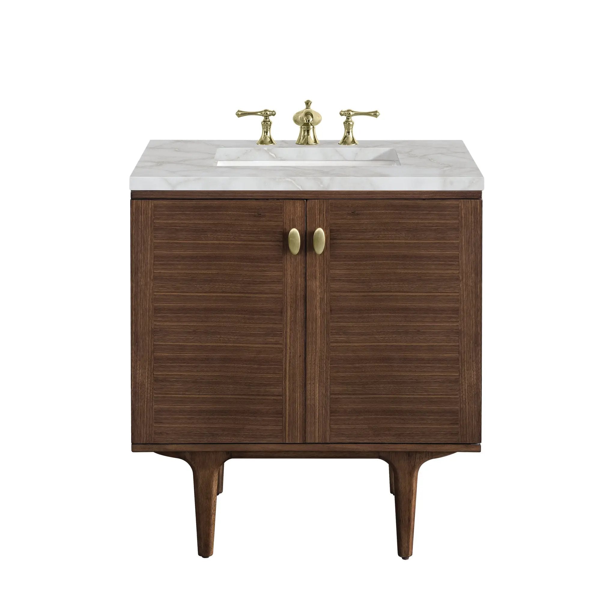 James Martin Amberly 30" Single Vanity Set - Mid-Century Walnut by James Martin Vanities
