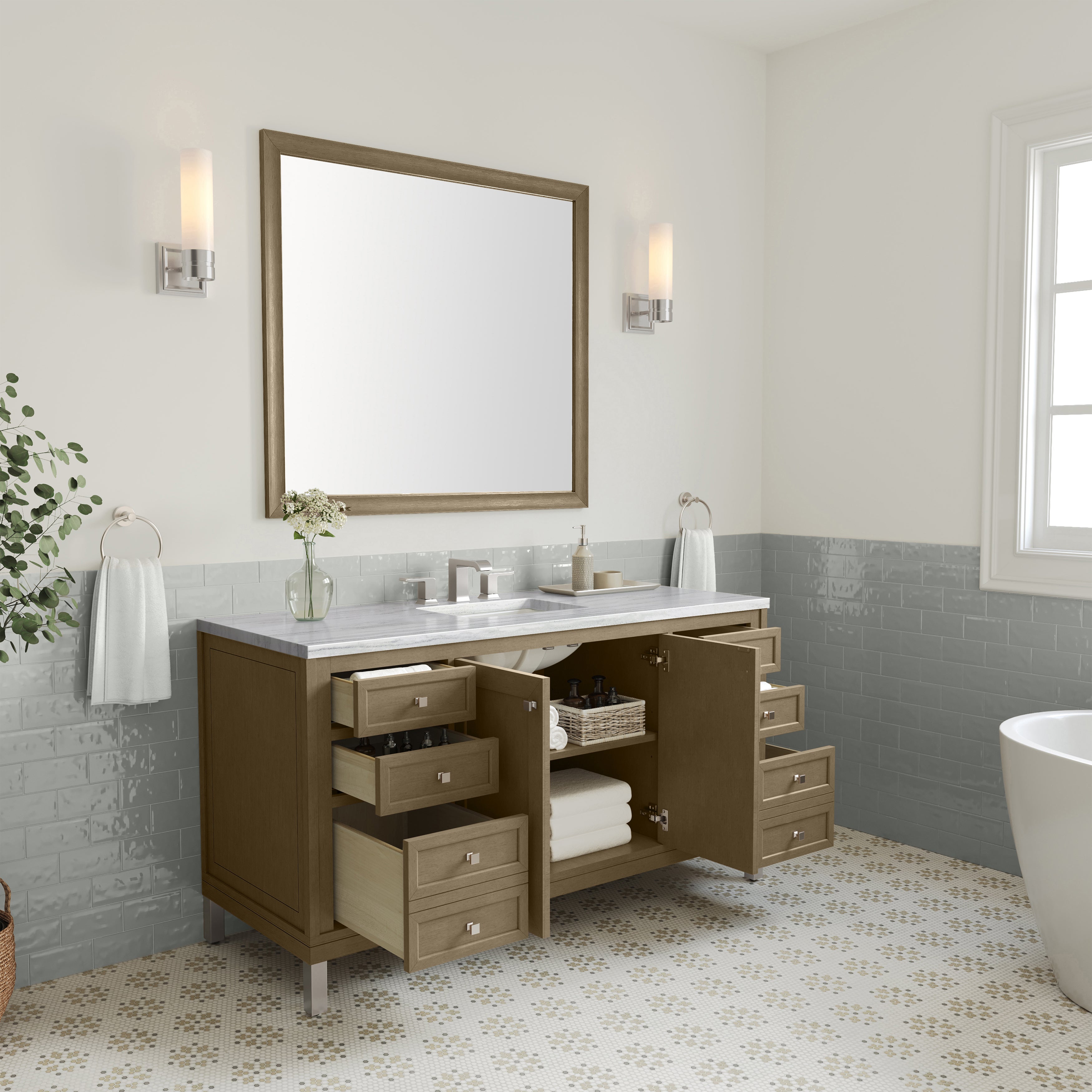 arctic fall solid surface top vanity