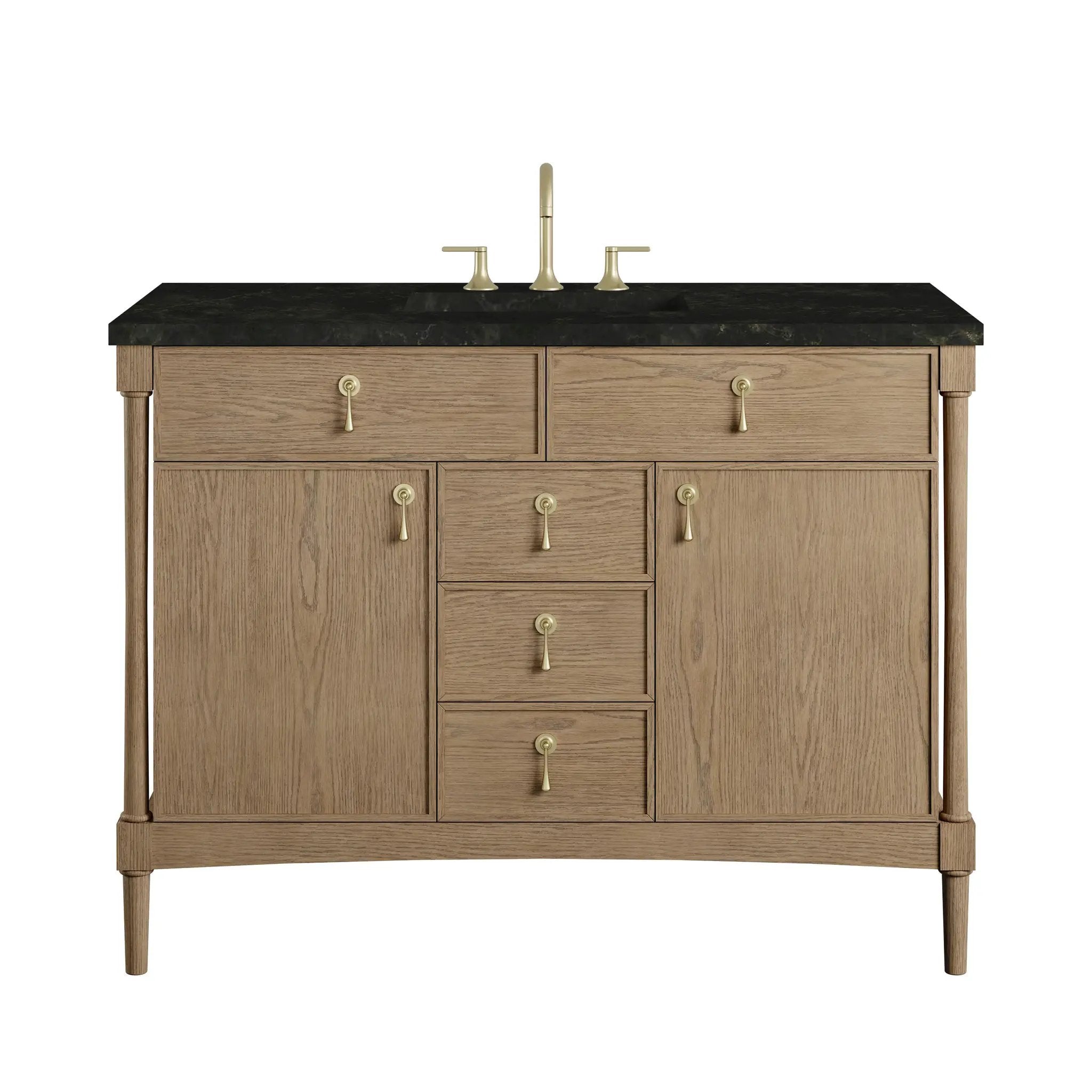 James Martin Kinnsden 48" Single Vanity Set - Weathered Oak by James Martin Vanities