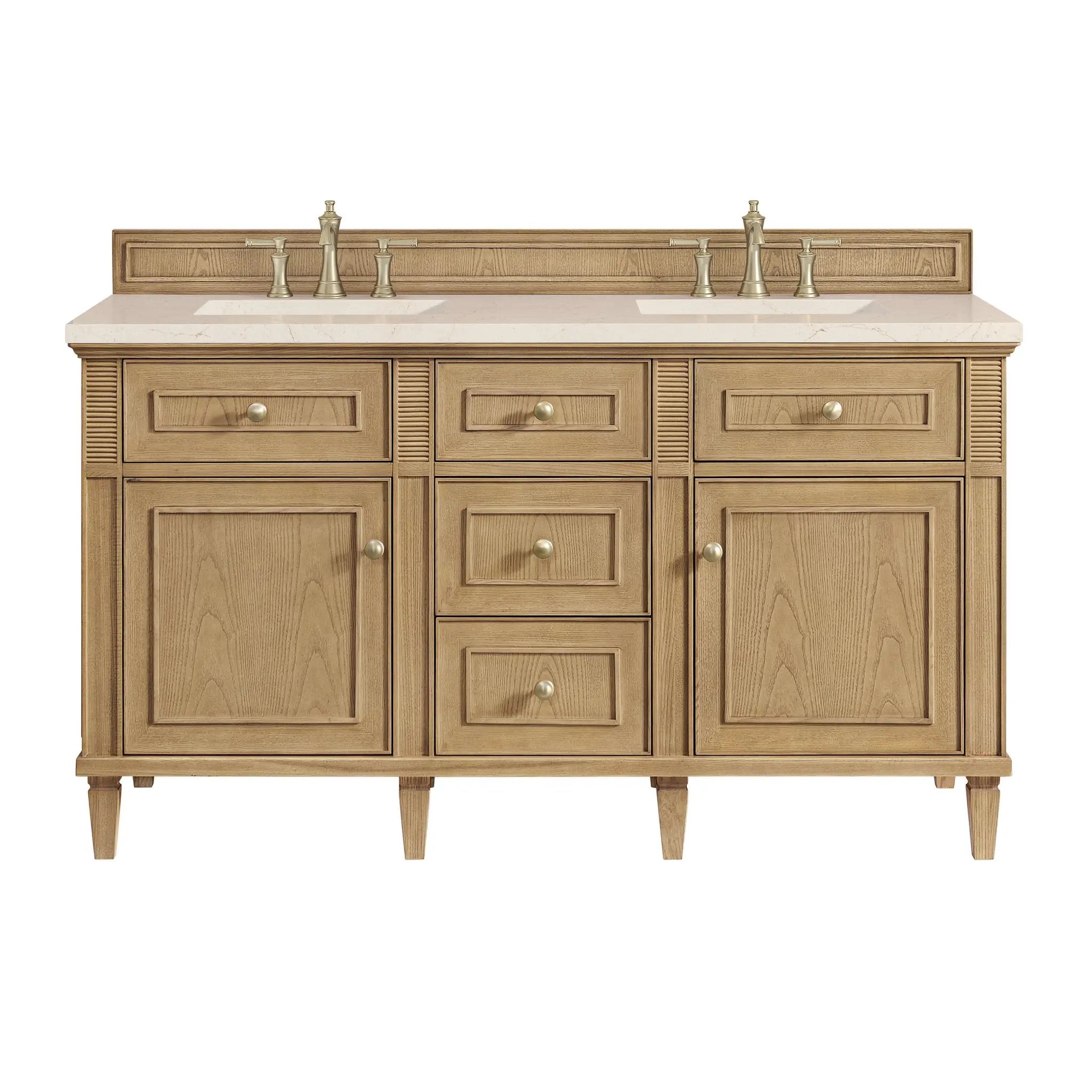 James Martin Lorelai 60" Double Vanity Set - Light Natural Oak by James Martin Vanities