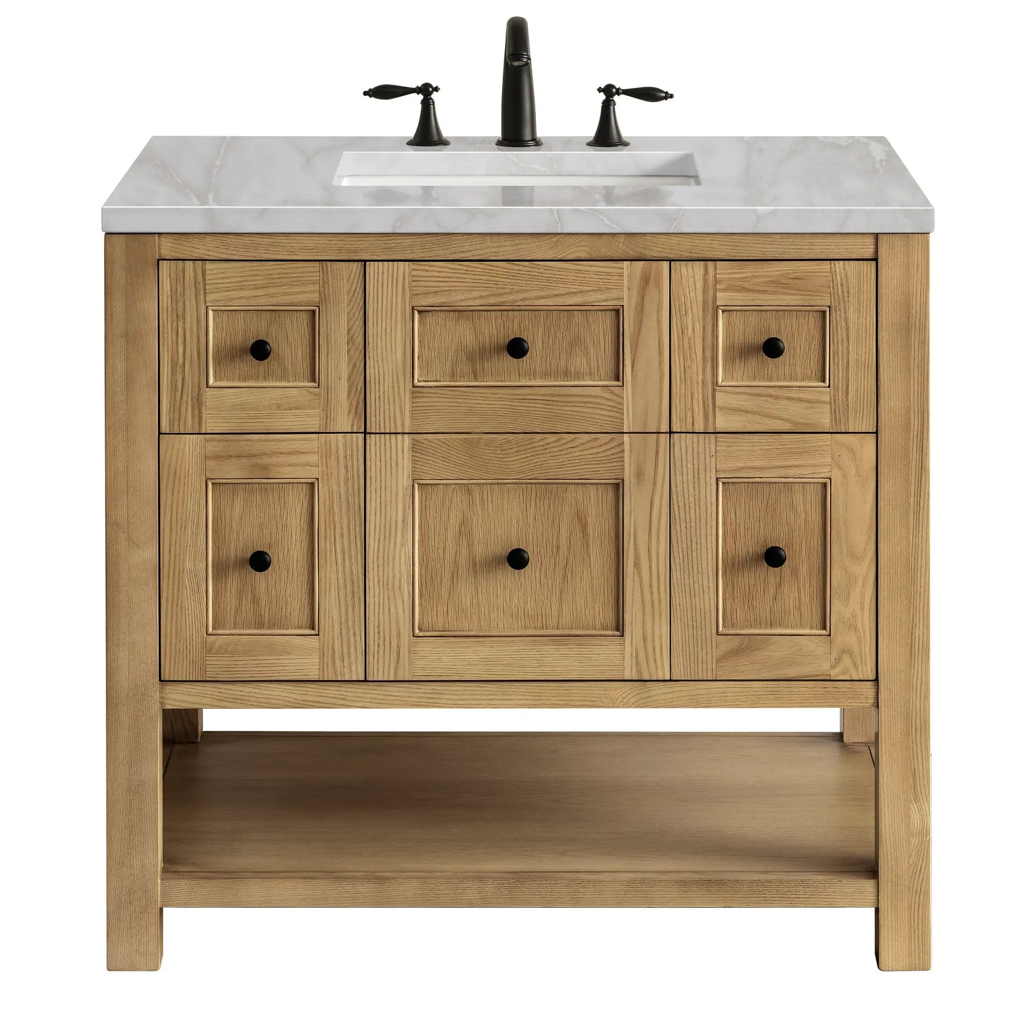 James Martin Breckenridge 36" Single Vanity Set - Light Natural Oak by James Martin Vanities