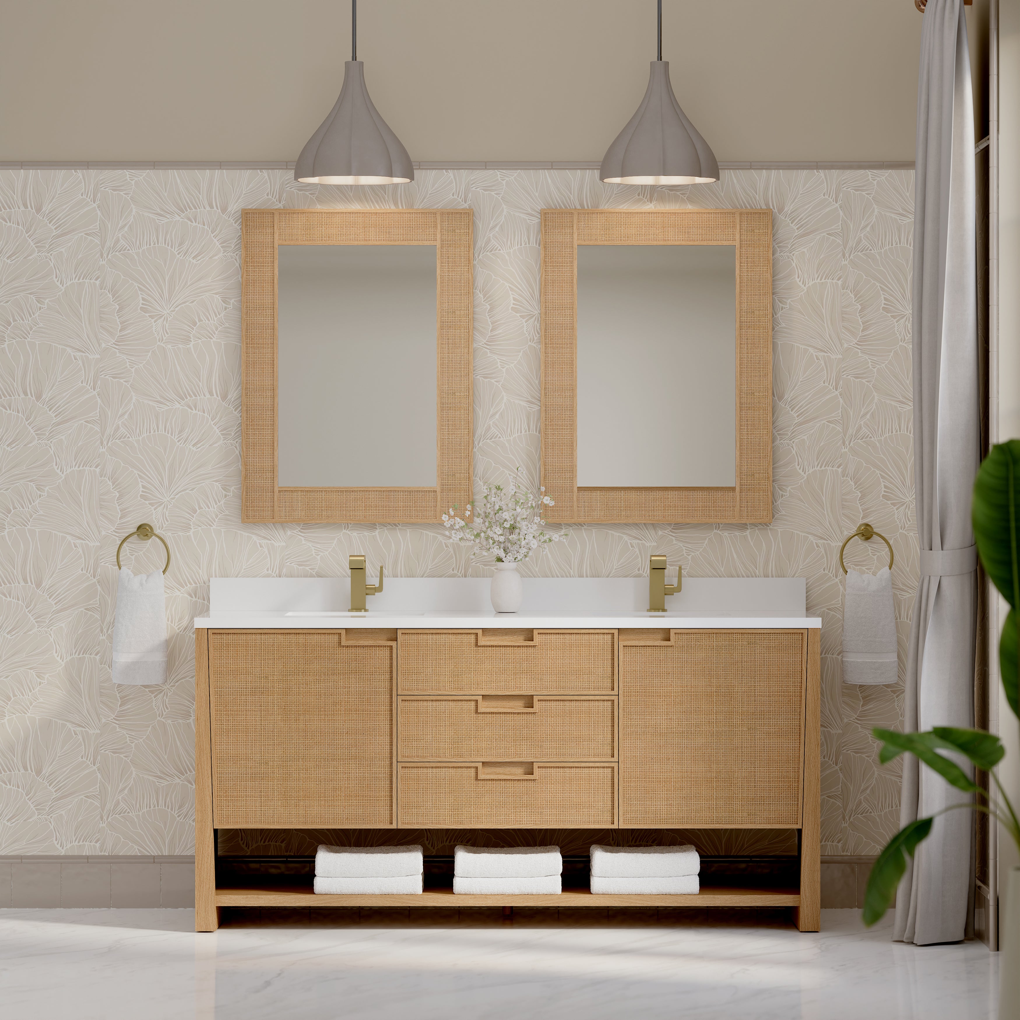 seaside oak vanity