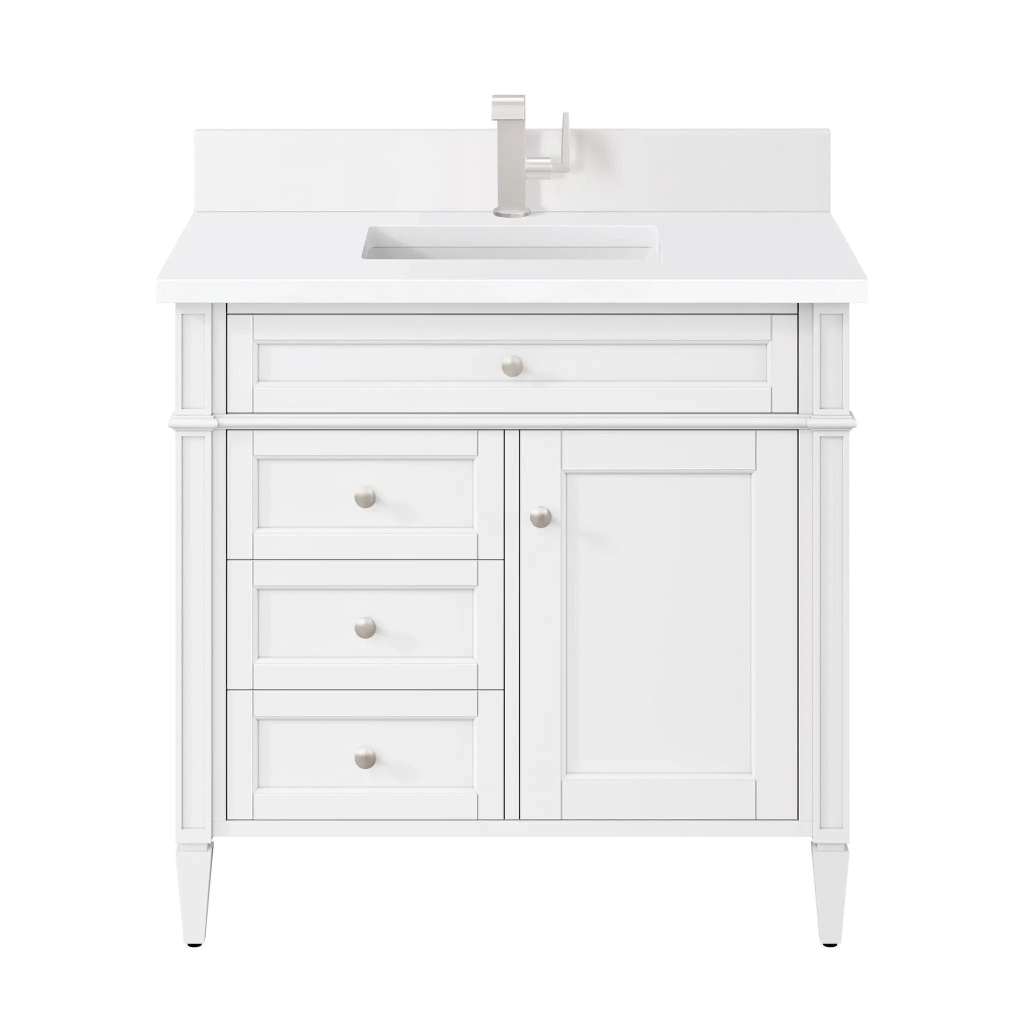James Martin Brittany 36" Single Vanity Set - Bright White by James Martin Vanities