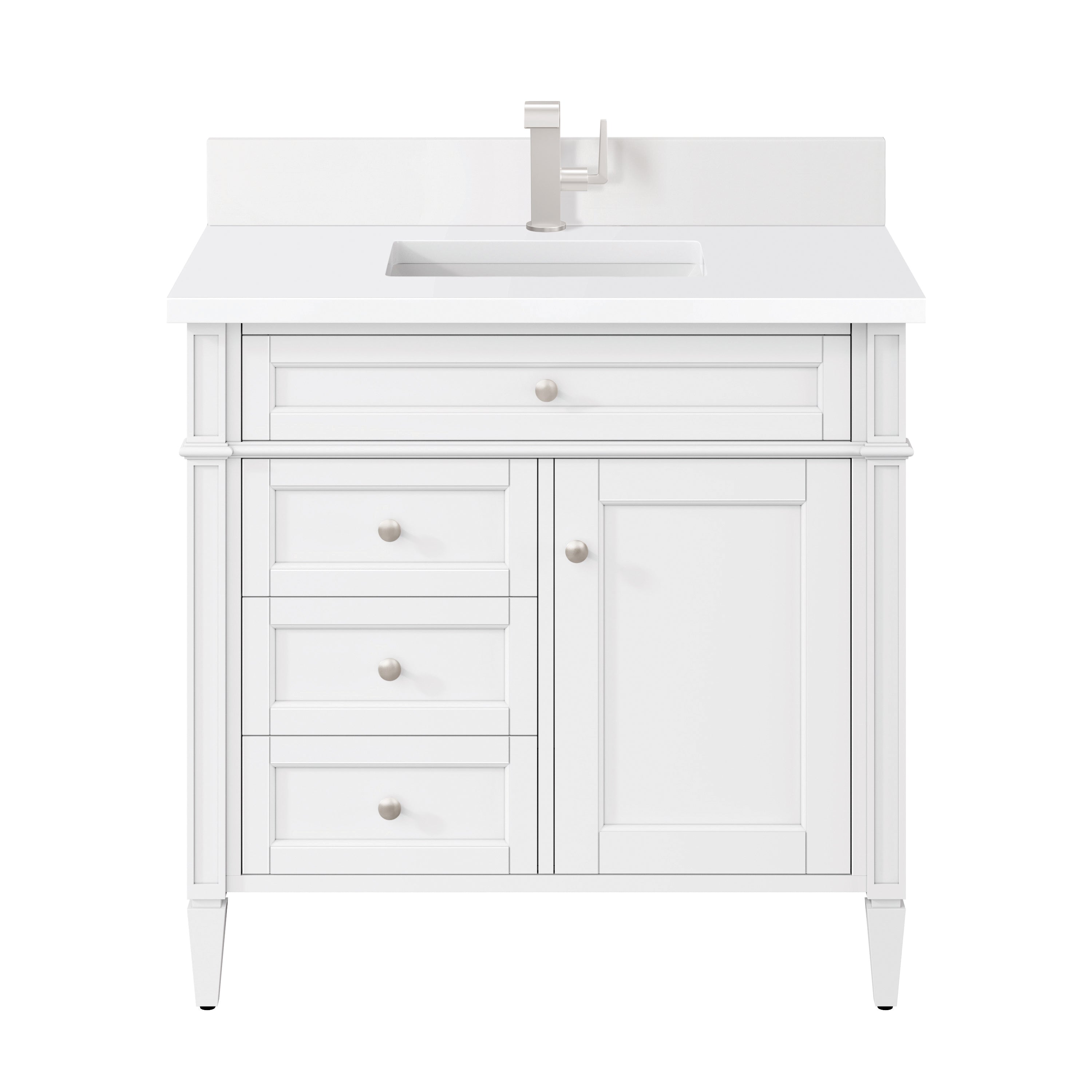 James Martin Vanities Brittany 36" Single Vanity - Bright White