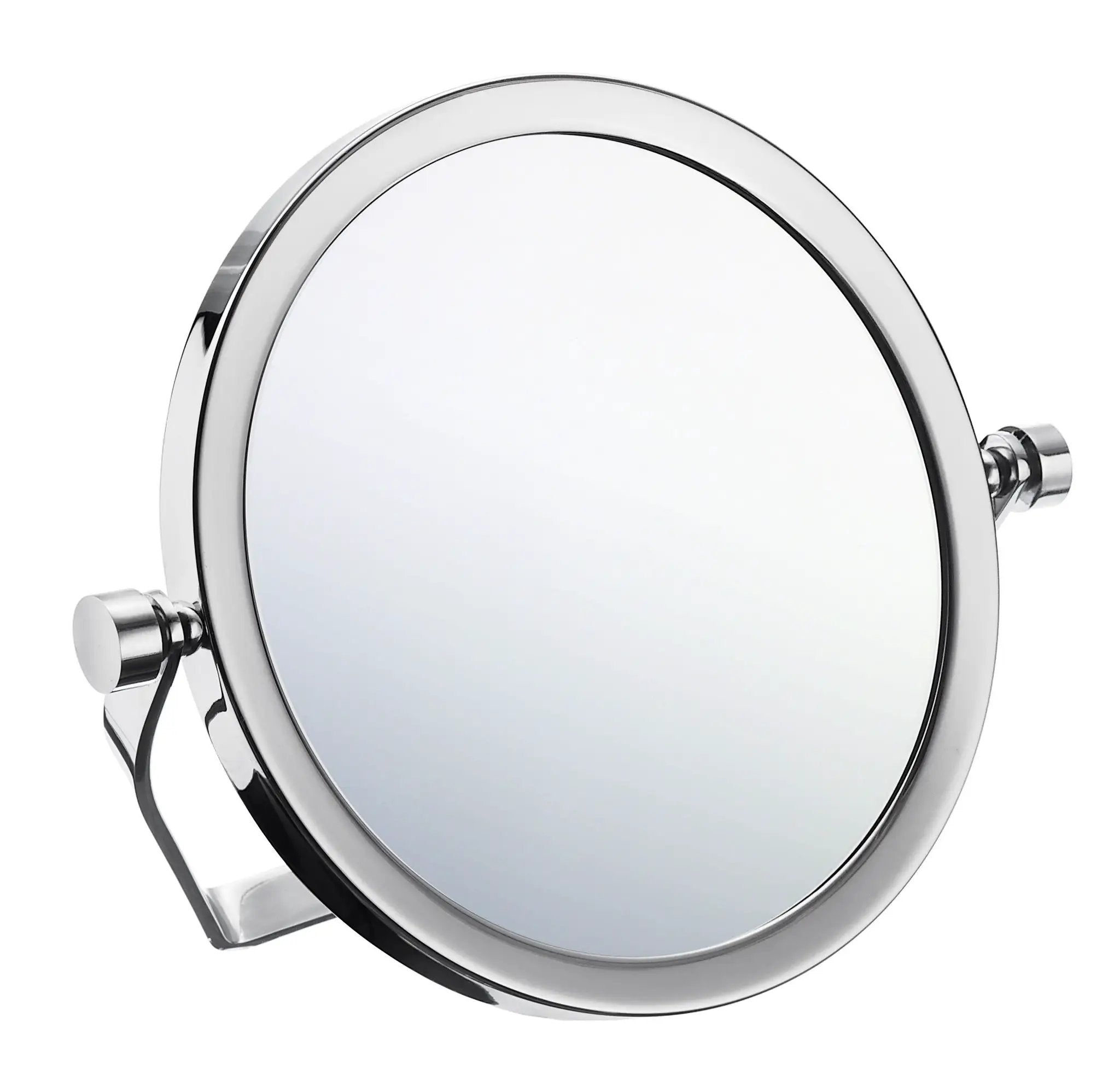 polished chrome travel mirror